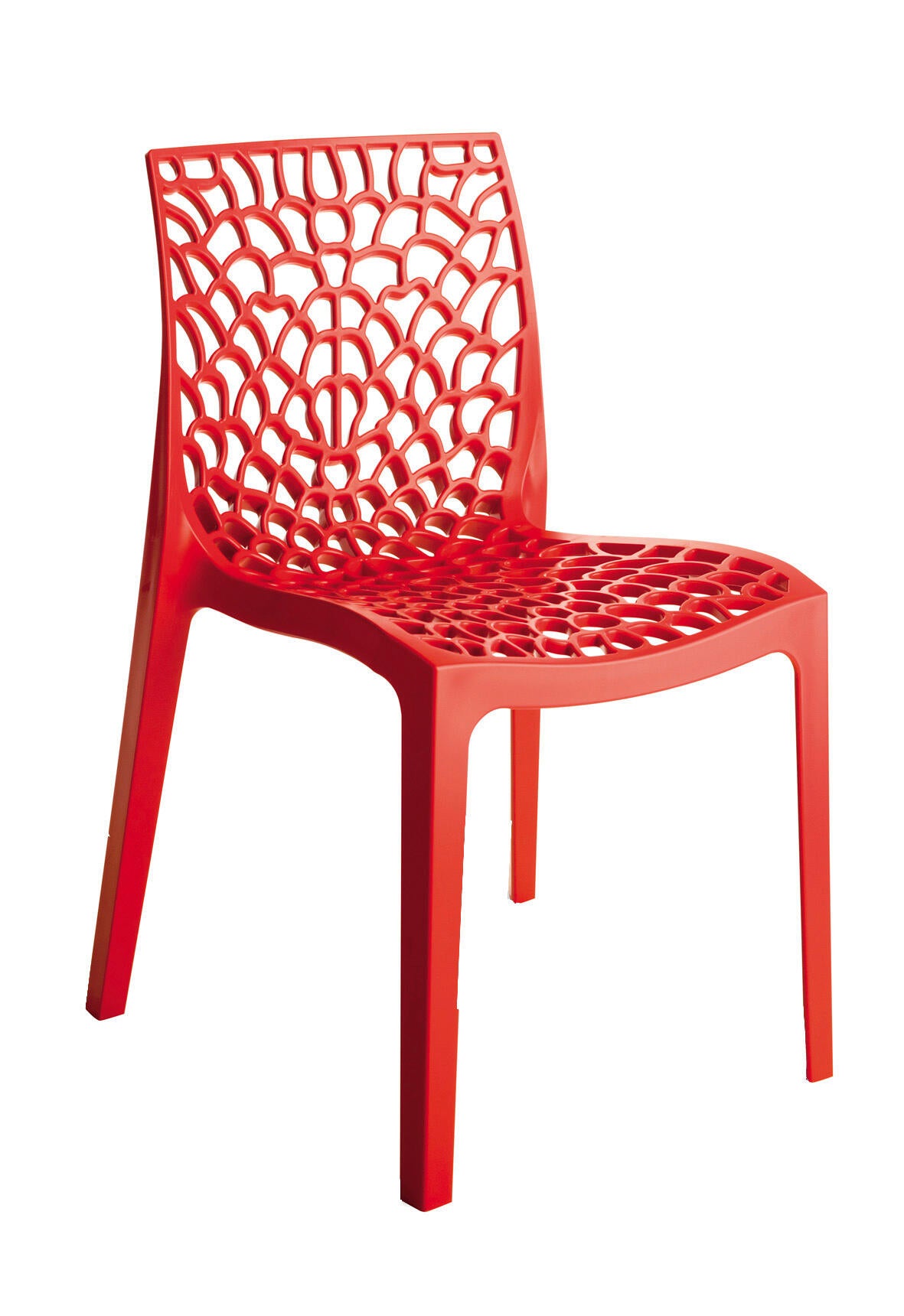 Chaise GRAND SOLEIL en Plastique Rouge