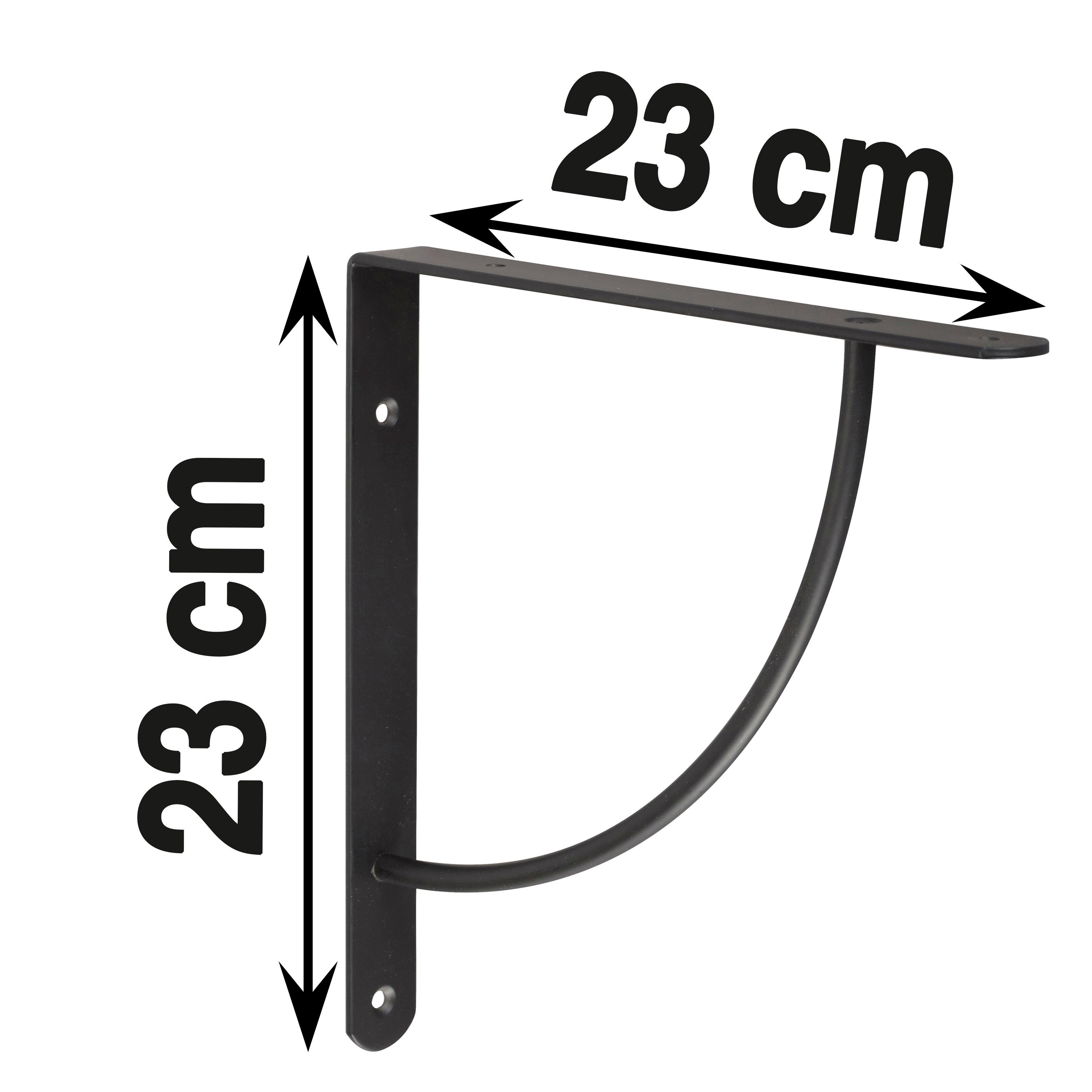 Equerre Bi bop acier epoxy noir, H.23 x P.23 cm - 2