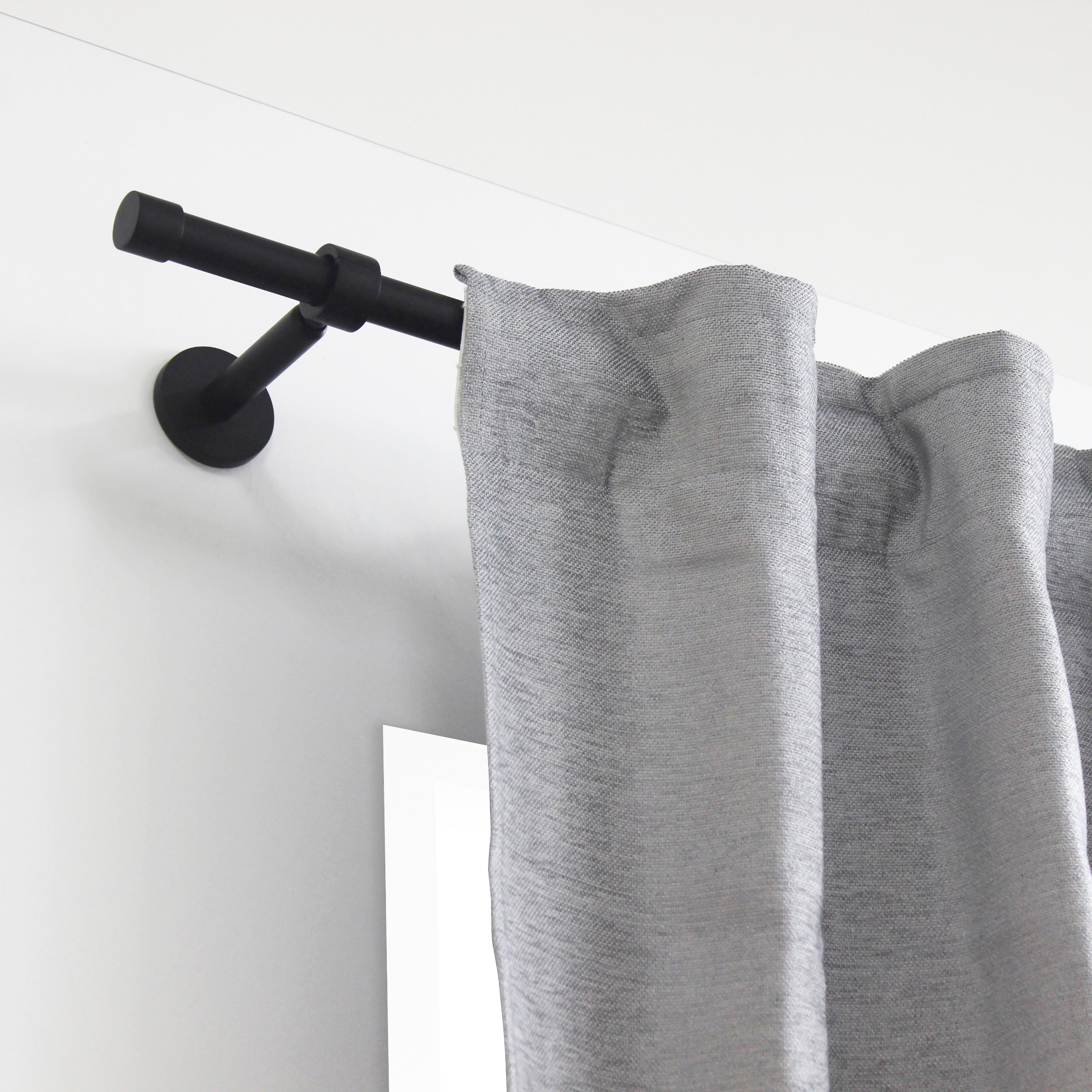 Barra para cortina acero mate Design INSPIRE diámetro 20 mm extensible 120-210 cm - 2