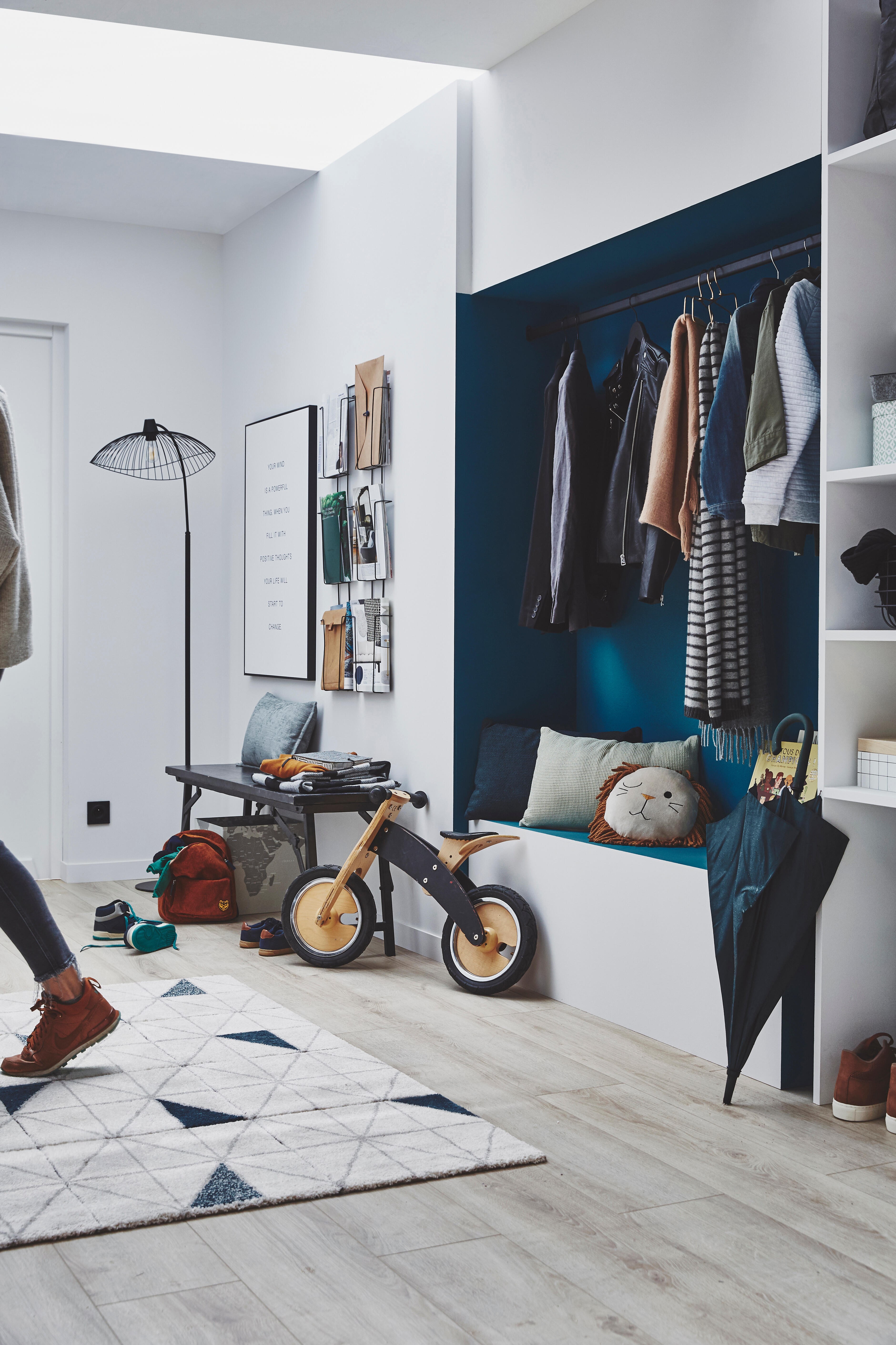 Lampadaire Kasteli, acier, noir,  H.175 cm, E27 - 6