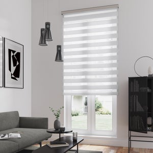 Store Enrouleur Jour Et Nuit VOUNOT - Double Couche 90x150cm - Blanc