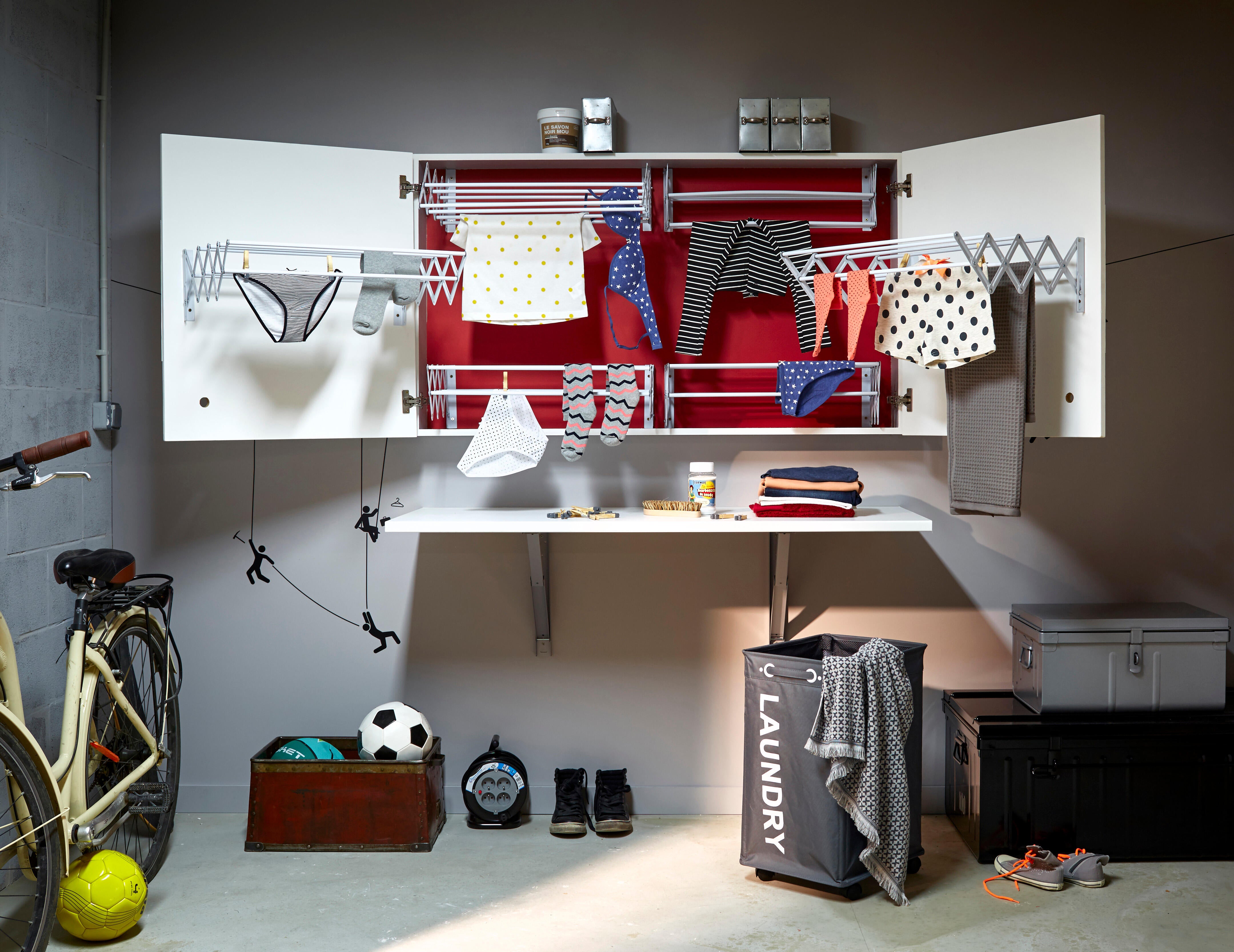 Etendoir à fixation murale 4.8 Azure - 3