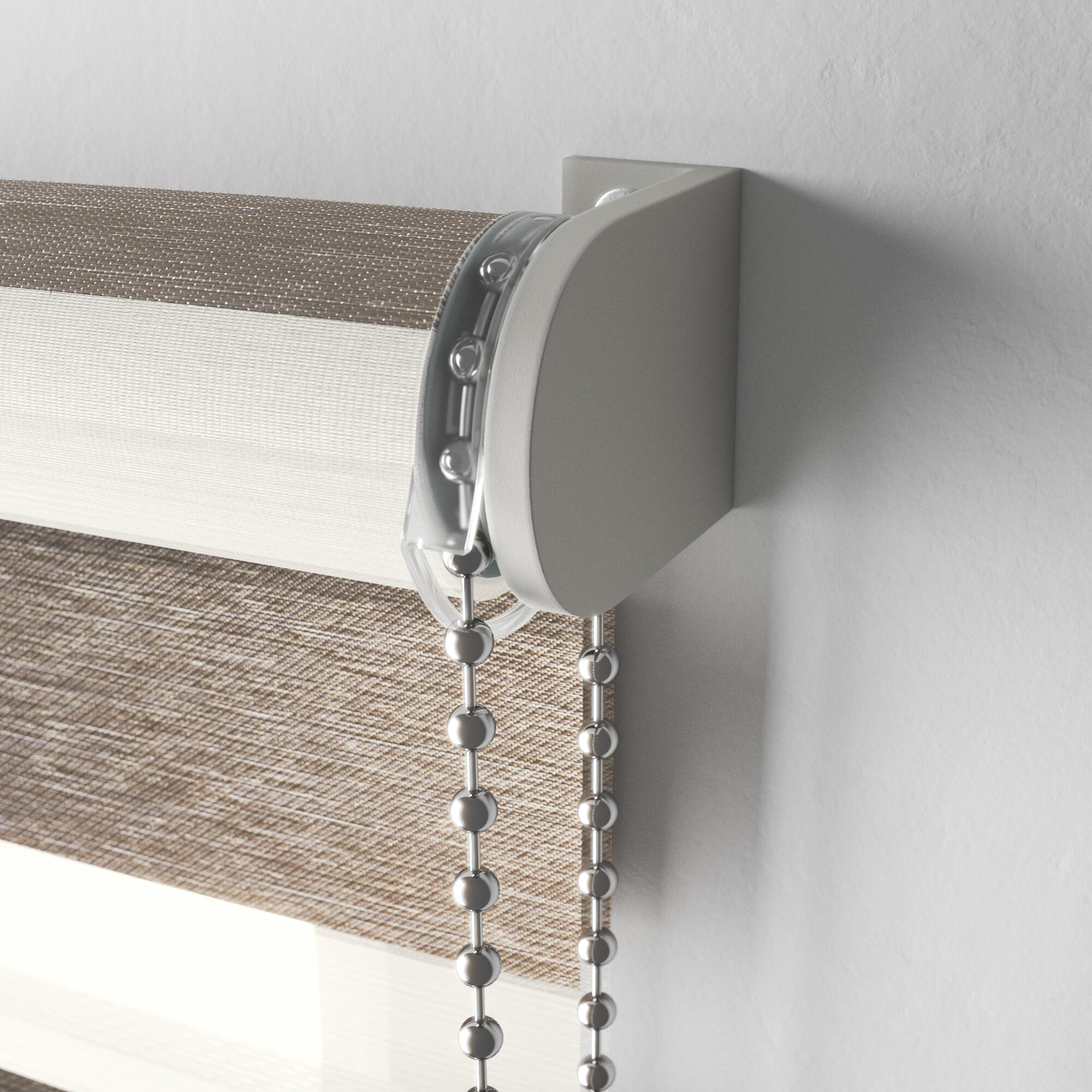 Store enrouleur jour/nuit Authentic taupe, l.55 x H.160 cm, DECOSOL DELUXE - 5