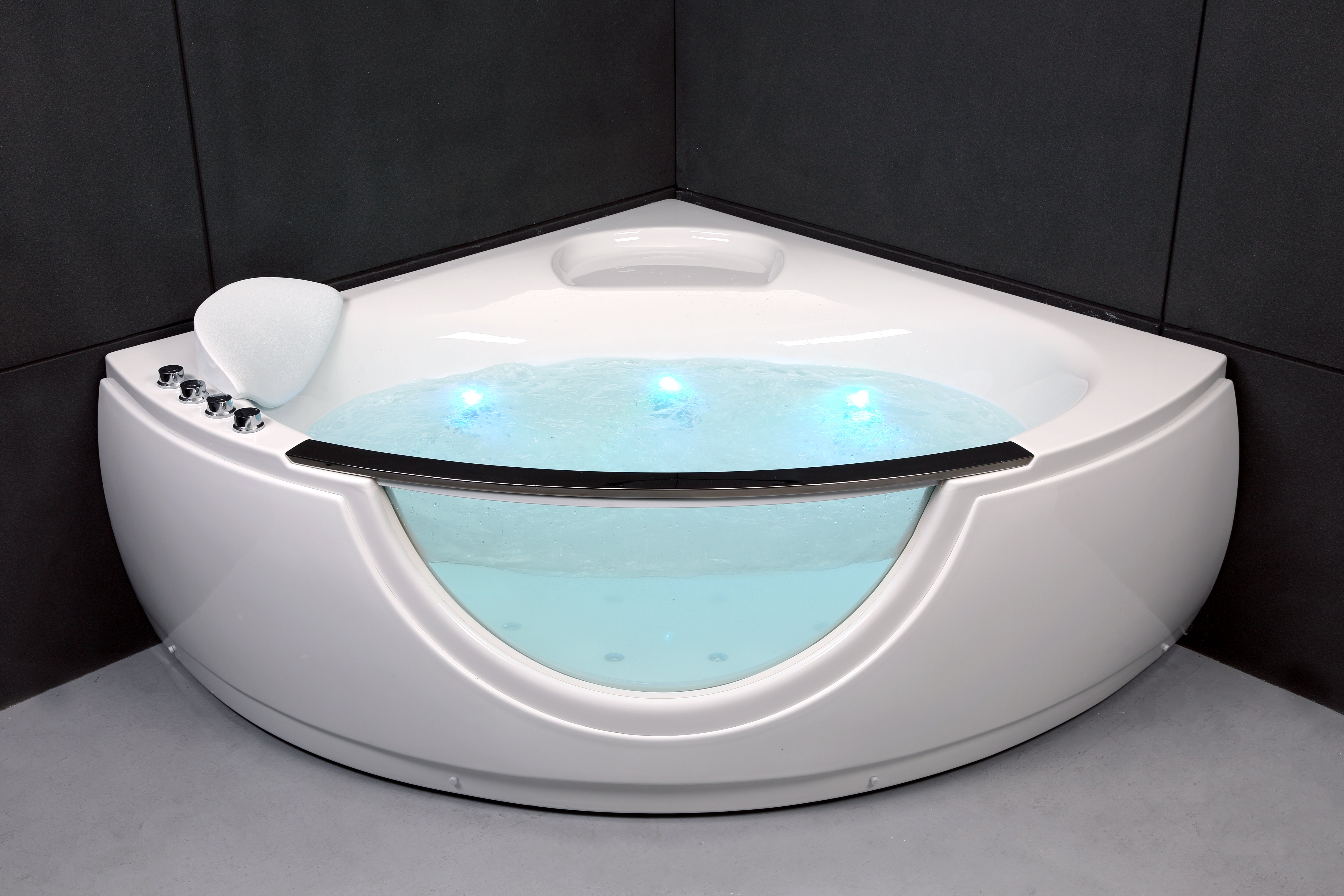 Baignoire balnéo avec tablier L.135x l.135 cm, SPALINA Samsara - 5