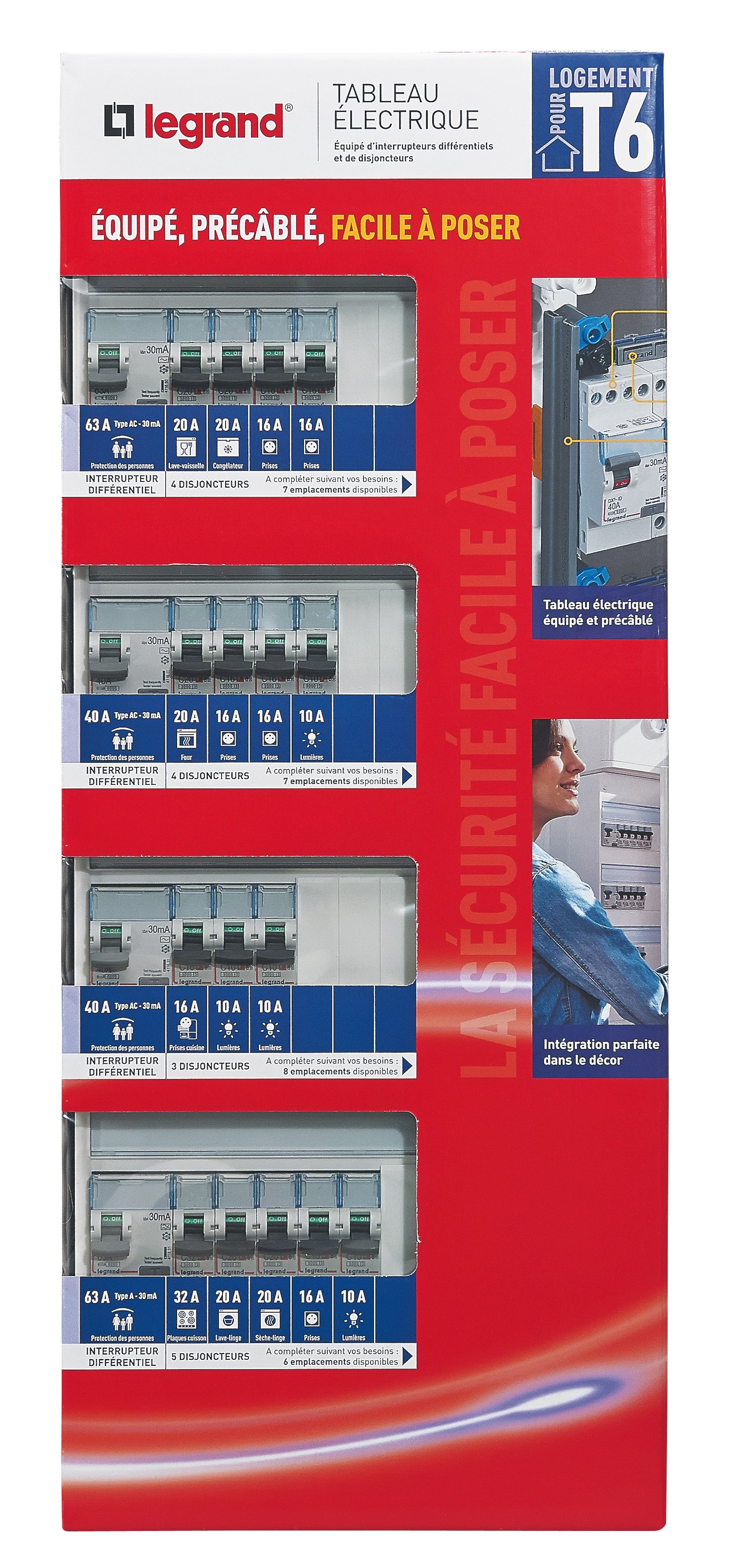 Tableau électrique équipé et précâblé LEGRAND Drivia 52 modules | Leroy