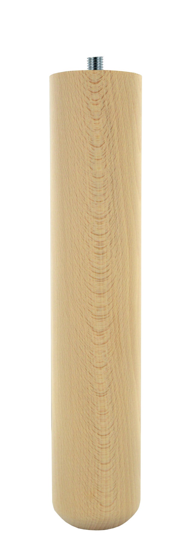Pied de lit cylindrique fixe hêtre Diam.50 mm x H. 25 cm