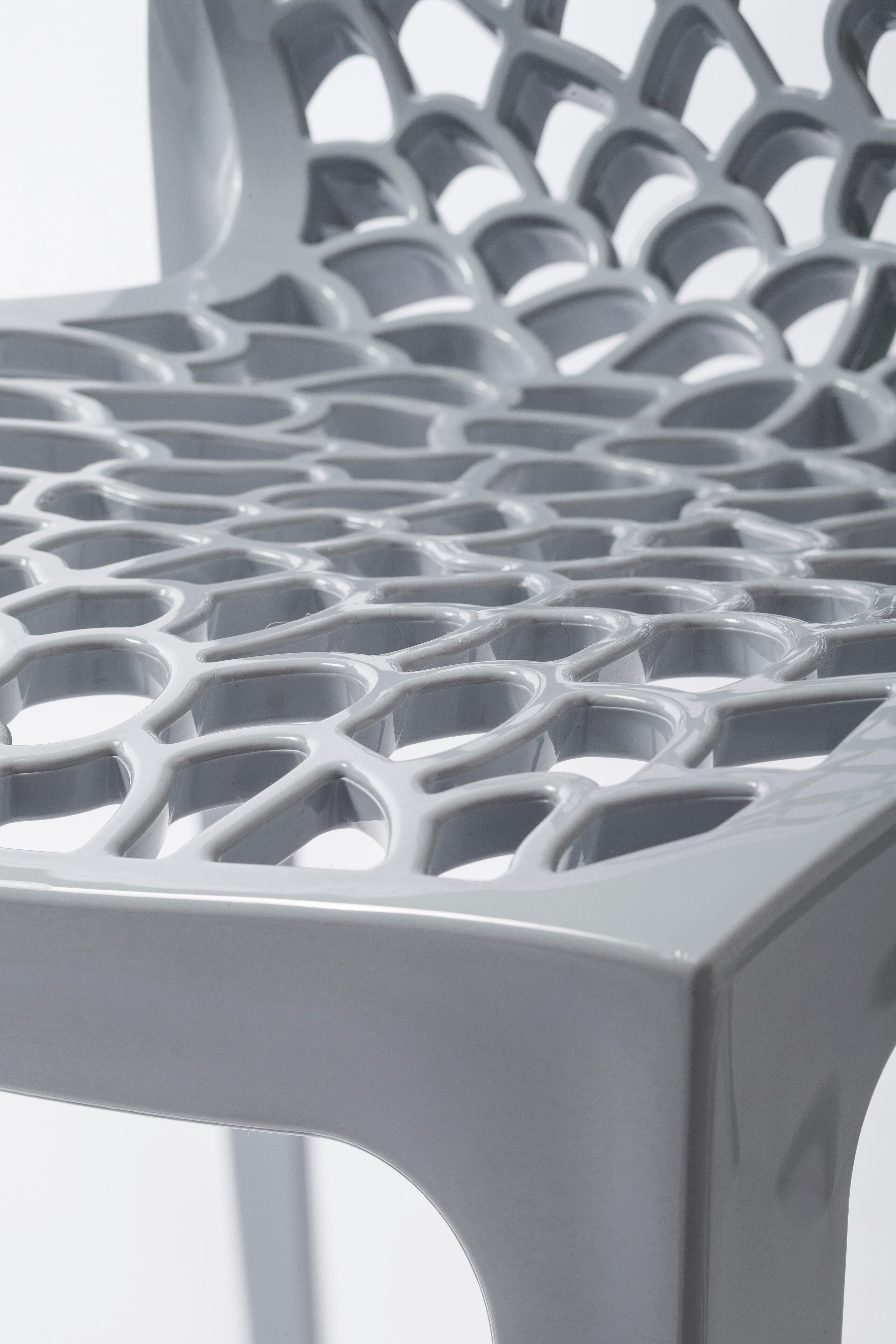 Chaise GRAND SOLEIL Grafik en résine injectée gris - 3