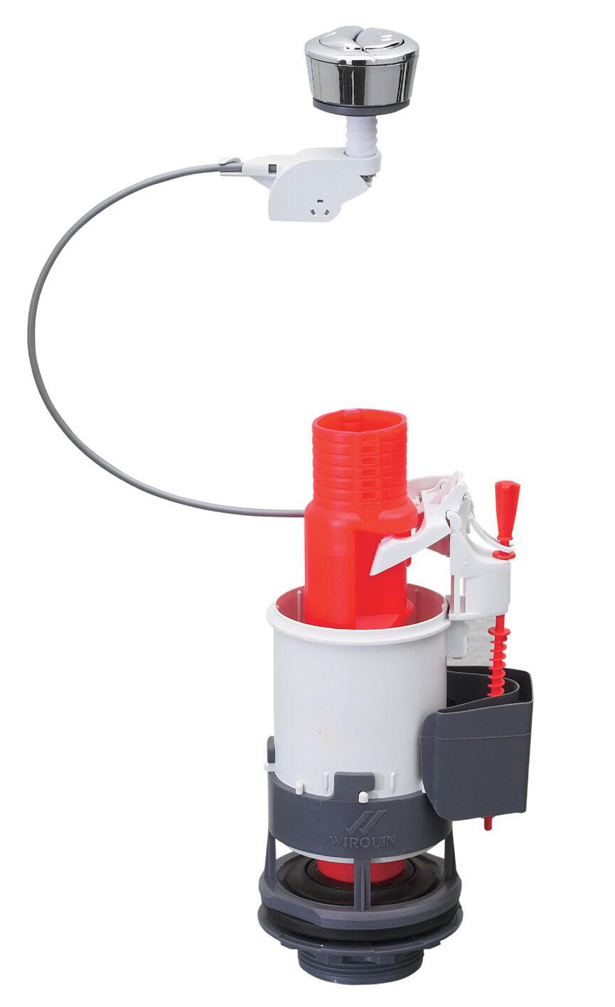 Mécanisme de chasse d'eau pour wc (set de valve) à câble double poussoir à écono - 4