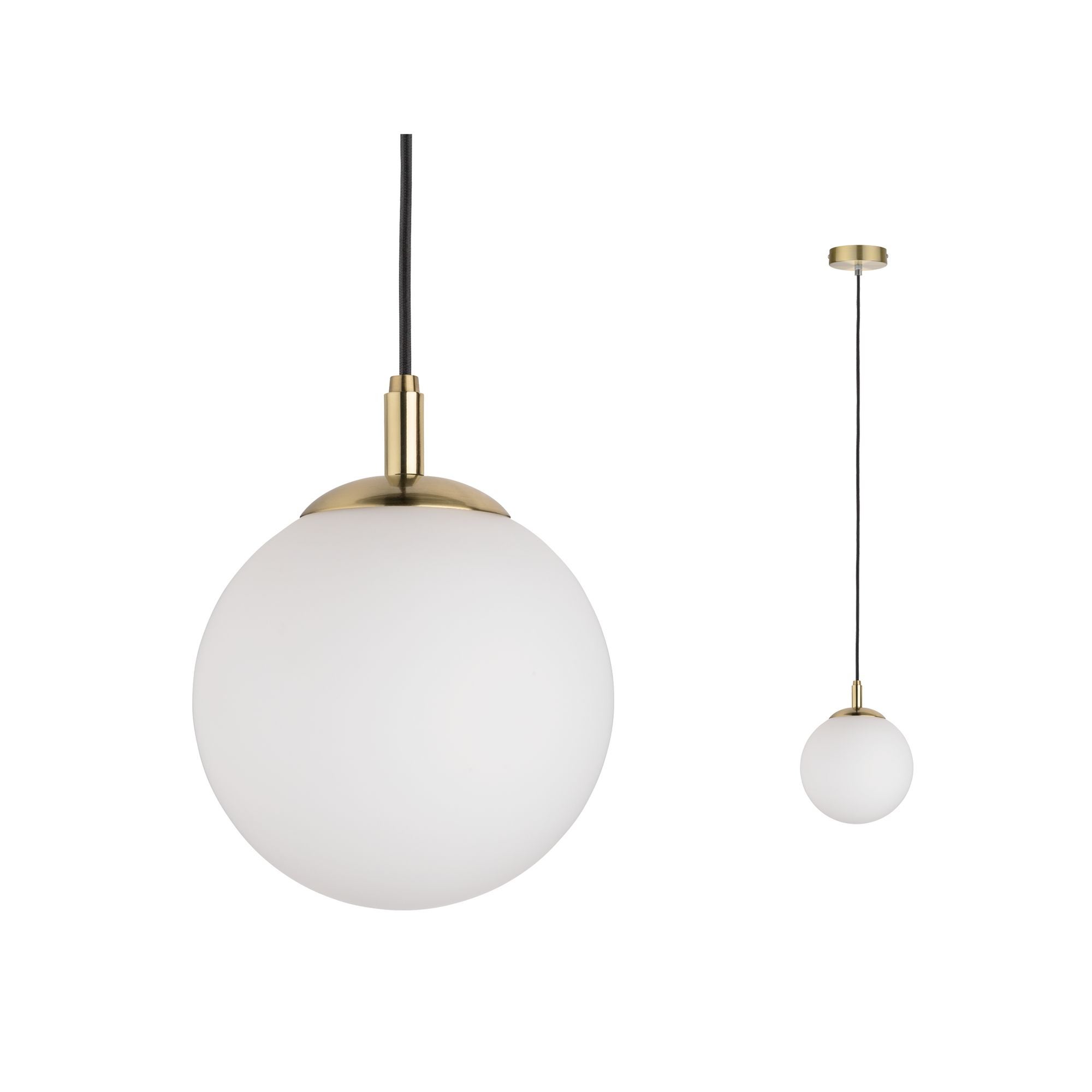 Suspension Neordic menja, verre, opale, l.20 cm, E27 - 2