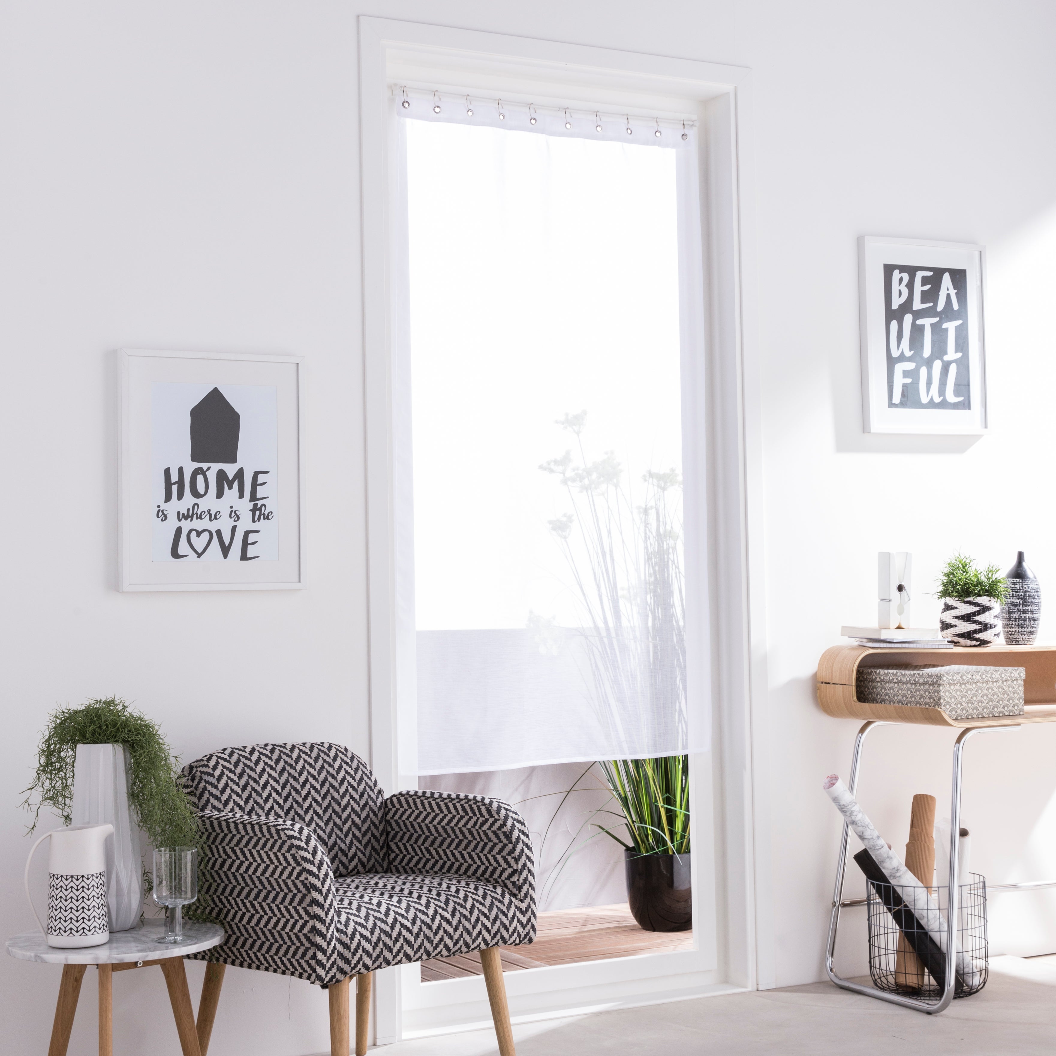 Kit de barre de vitrage Origami Diam.7 mm blanc 70 à 120 cm - 3