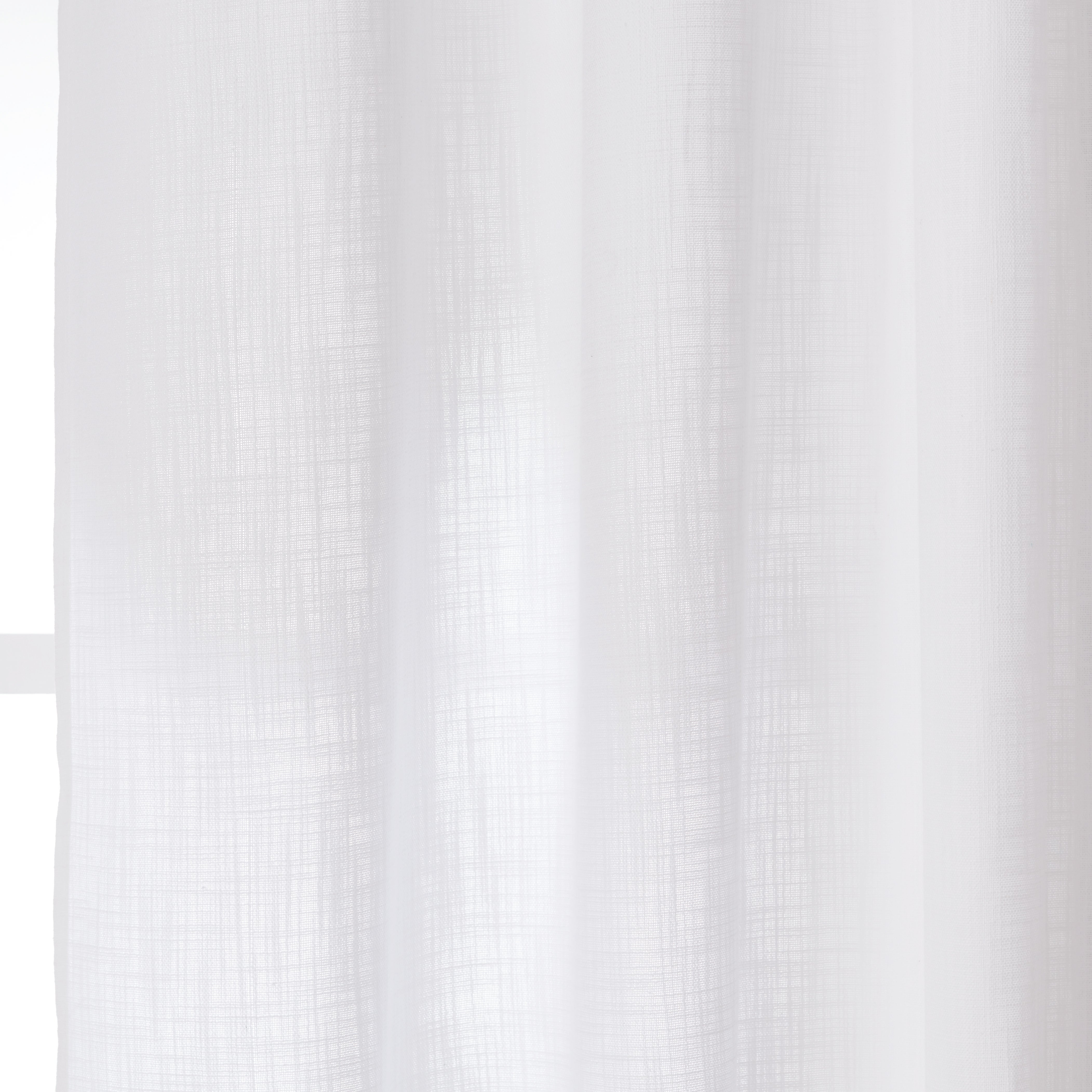 Rideau tamisant, Joey coton, blanc H.250 x l.140 cm - 5