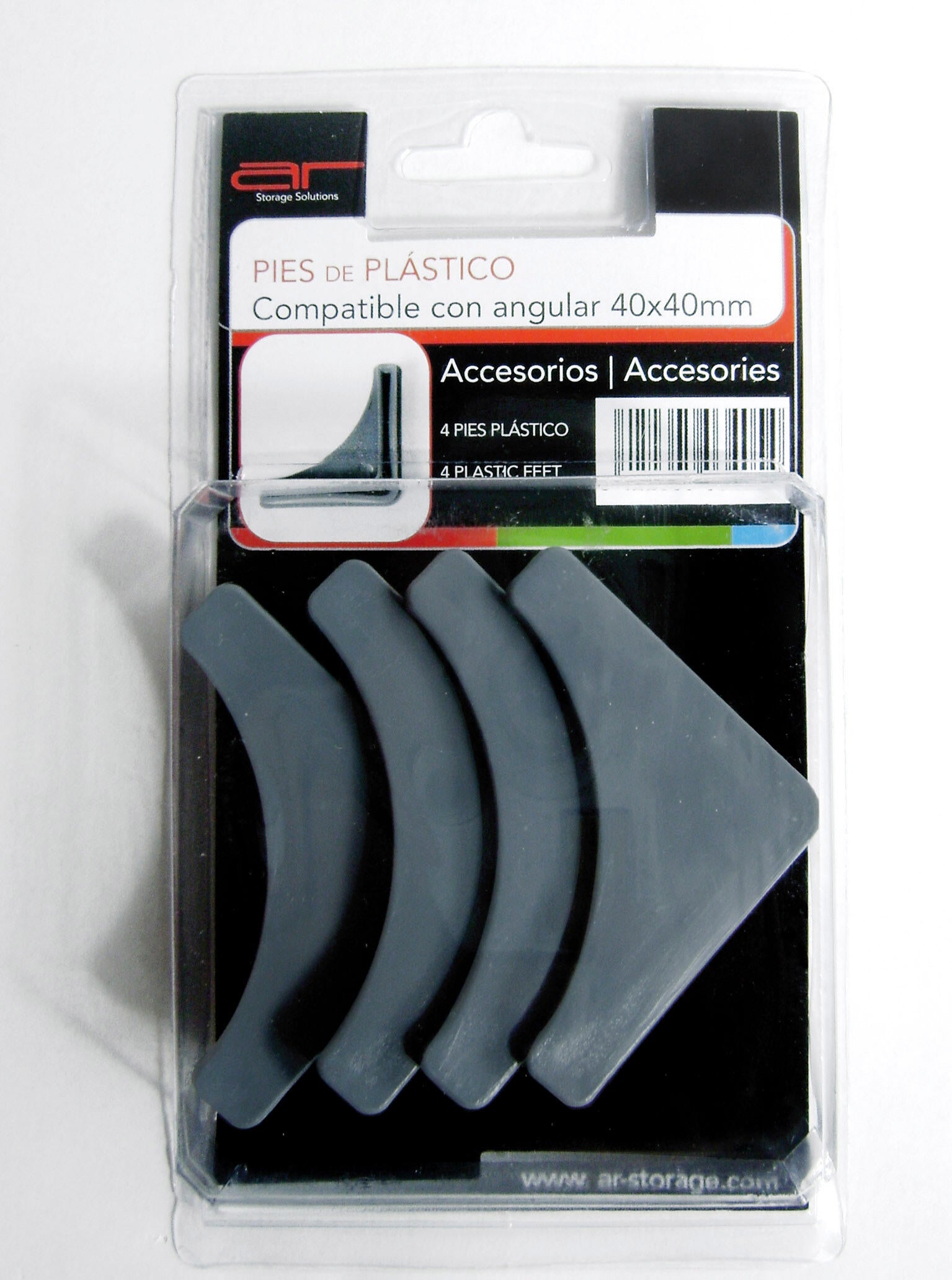 Lot de 4 embouts multi-tailles enveloppant gris