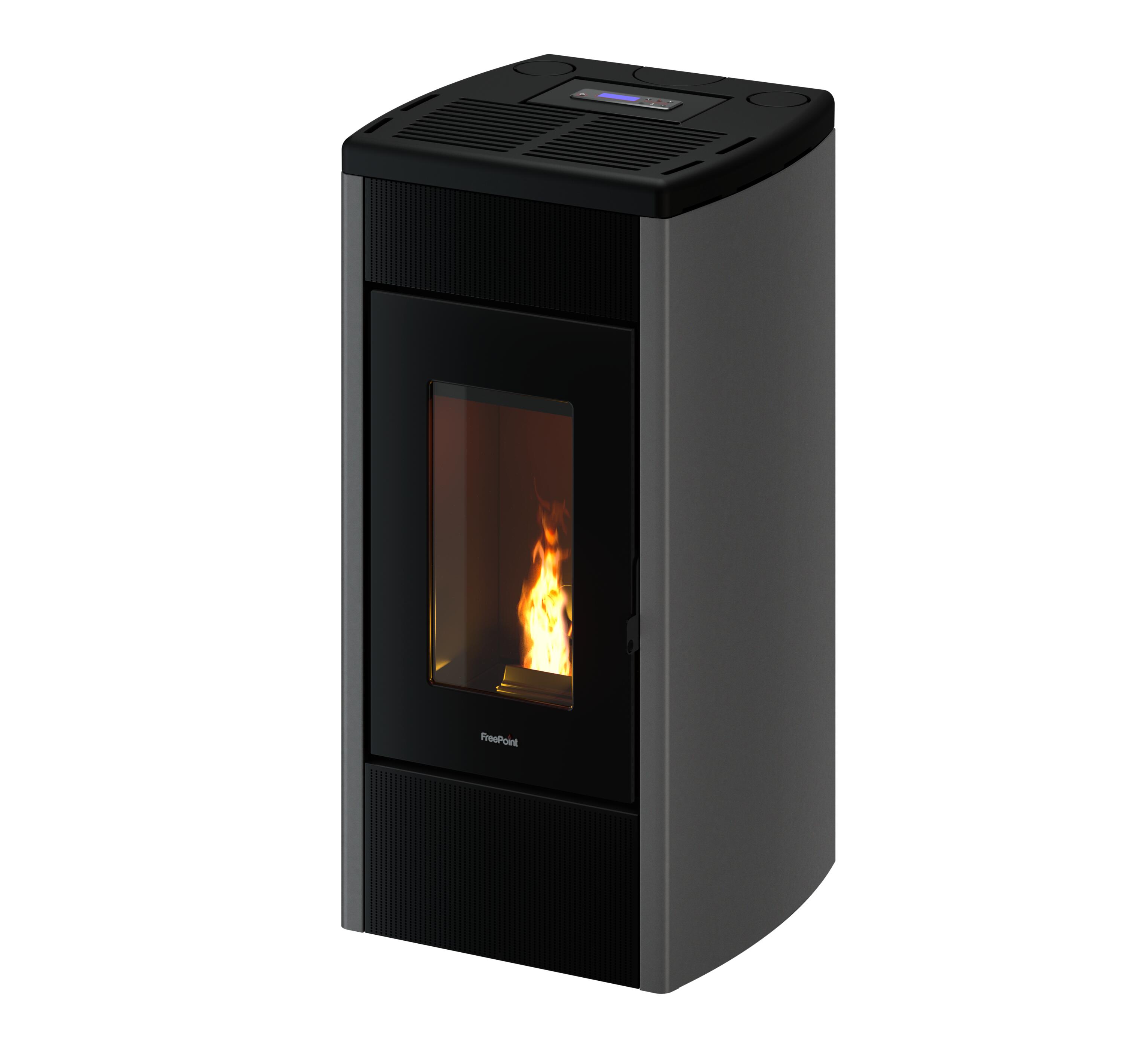 Poêle à granulés FREEPOINT Duke airtight wi-fi gris 14 kW - 2