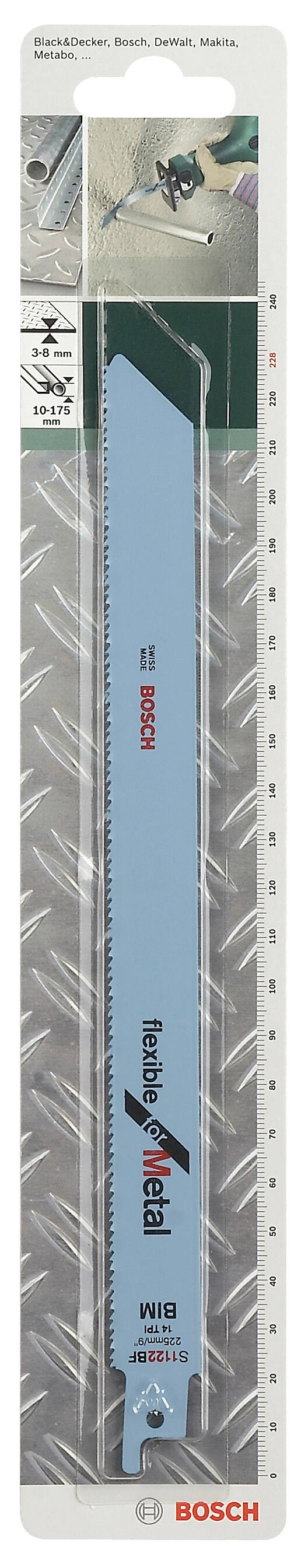 Lot de 2 lames de scie sabre pour tôle épaisse BOSCH S1122BF, 255 mm - 2