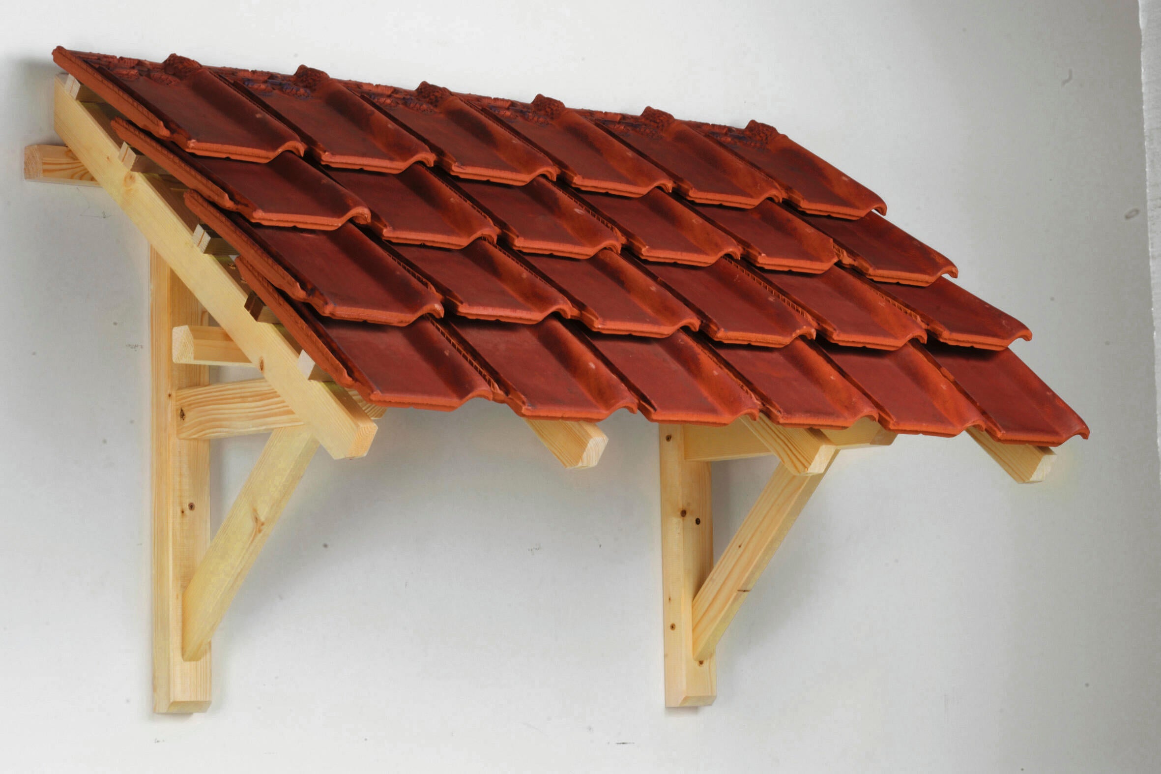 Alpendre em madeira castanho Burger 139x66 cm - 4