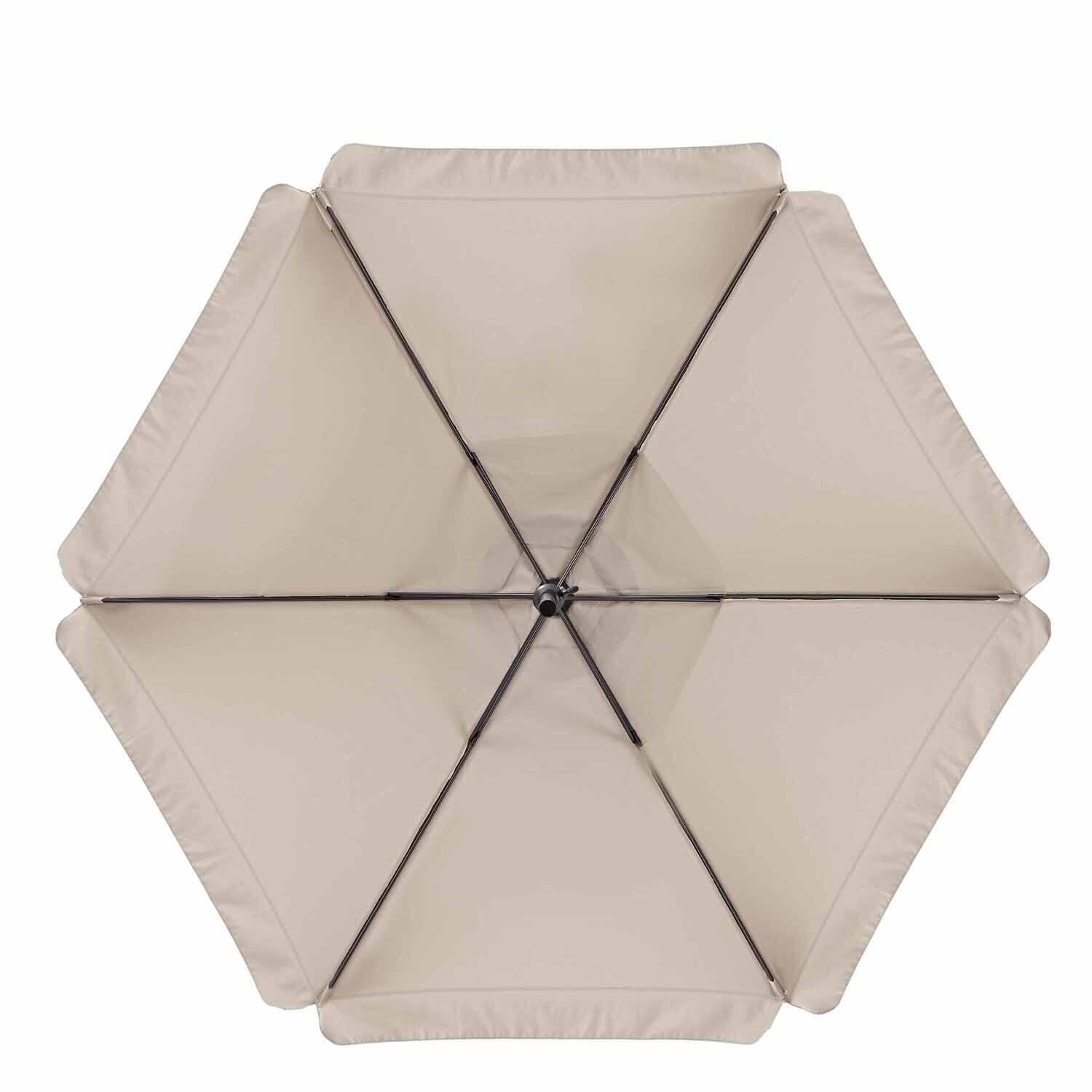 Parasol NATERIAL Avea taupe hexagonal - 4