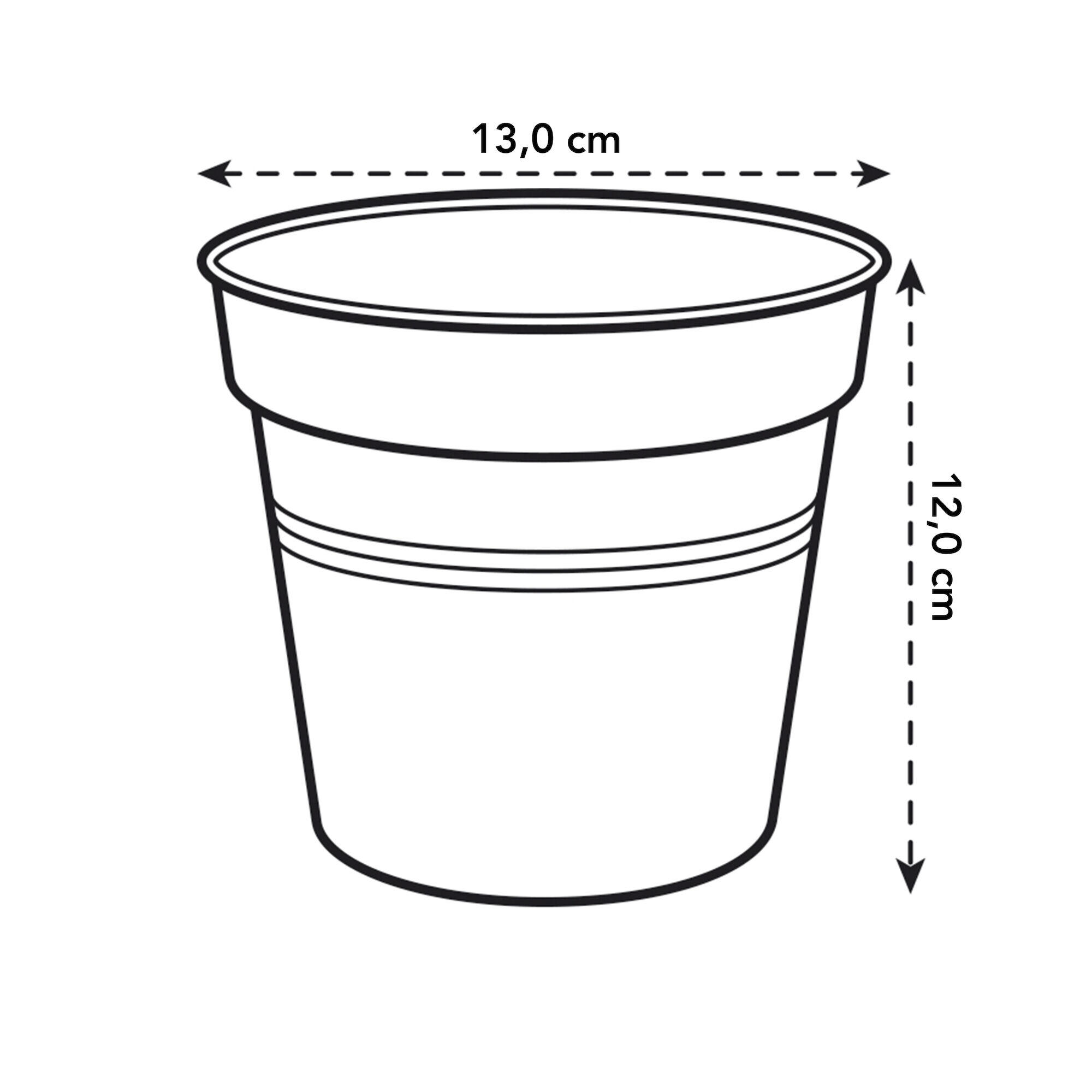 Pot plastique ELHO Diam.13 L.13 x l.13 x H.12 cm noir - 3