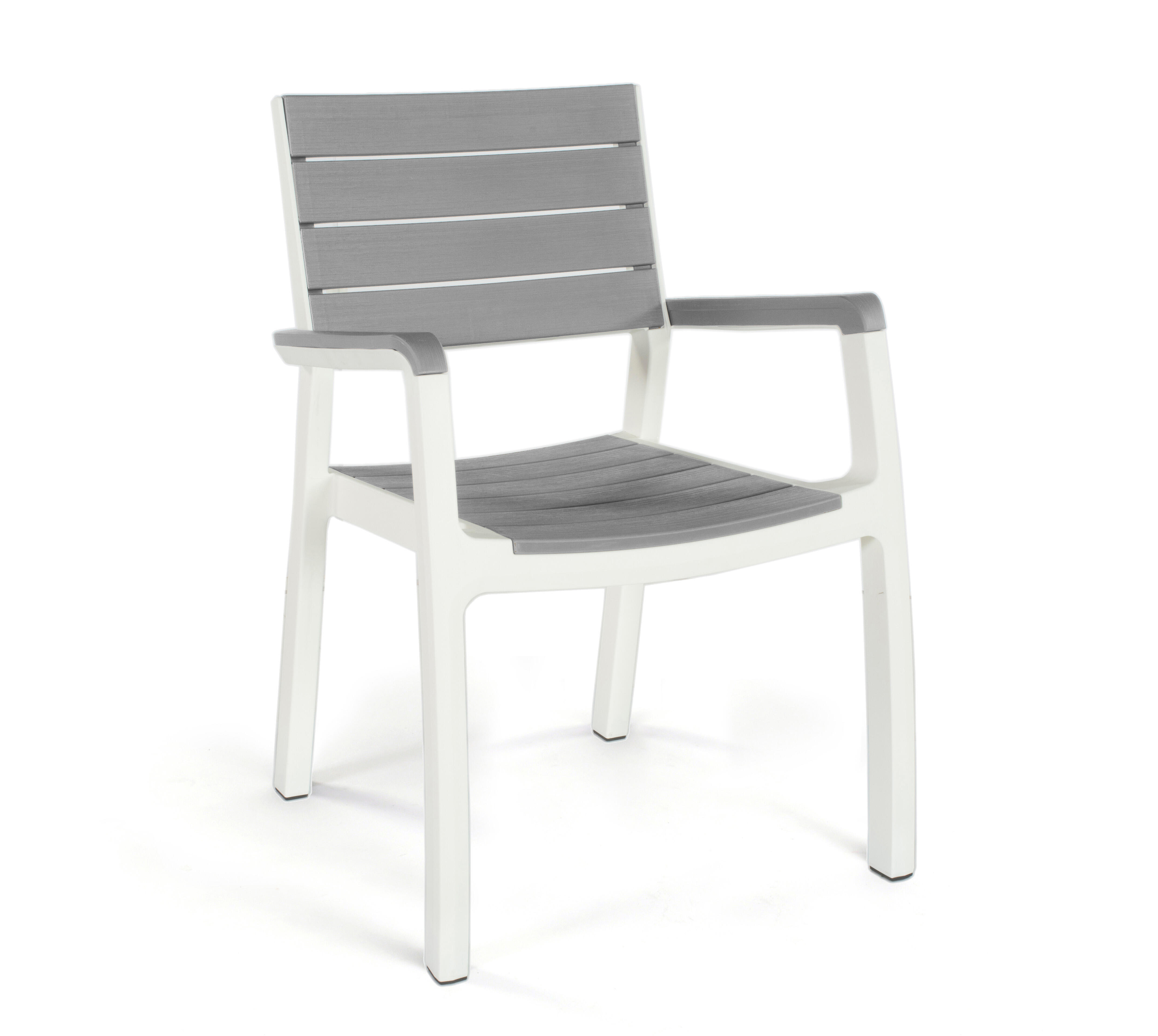 Silla de jardín harmony de resina inyectada gris