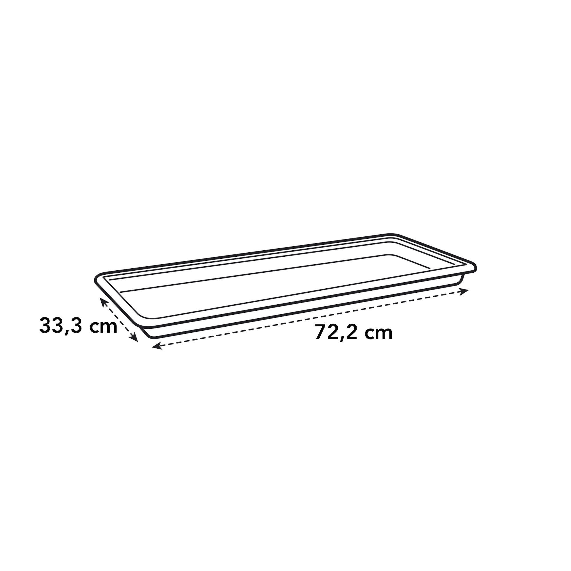 Bac plastique ELHO Diam.72.2 L.72.2 x l.33.3 x H.5.5 cm living noir - 2