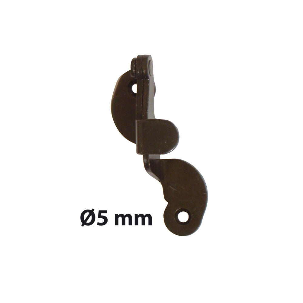 Support d'espagnolette avec verrouillage en acier noir  H.90 x L.50 x P.35 mm - 2