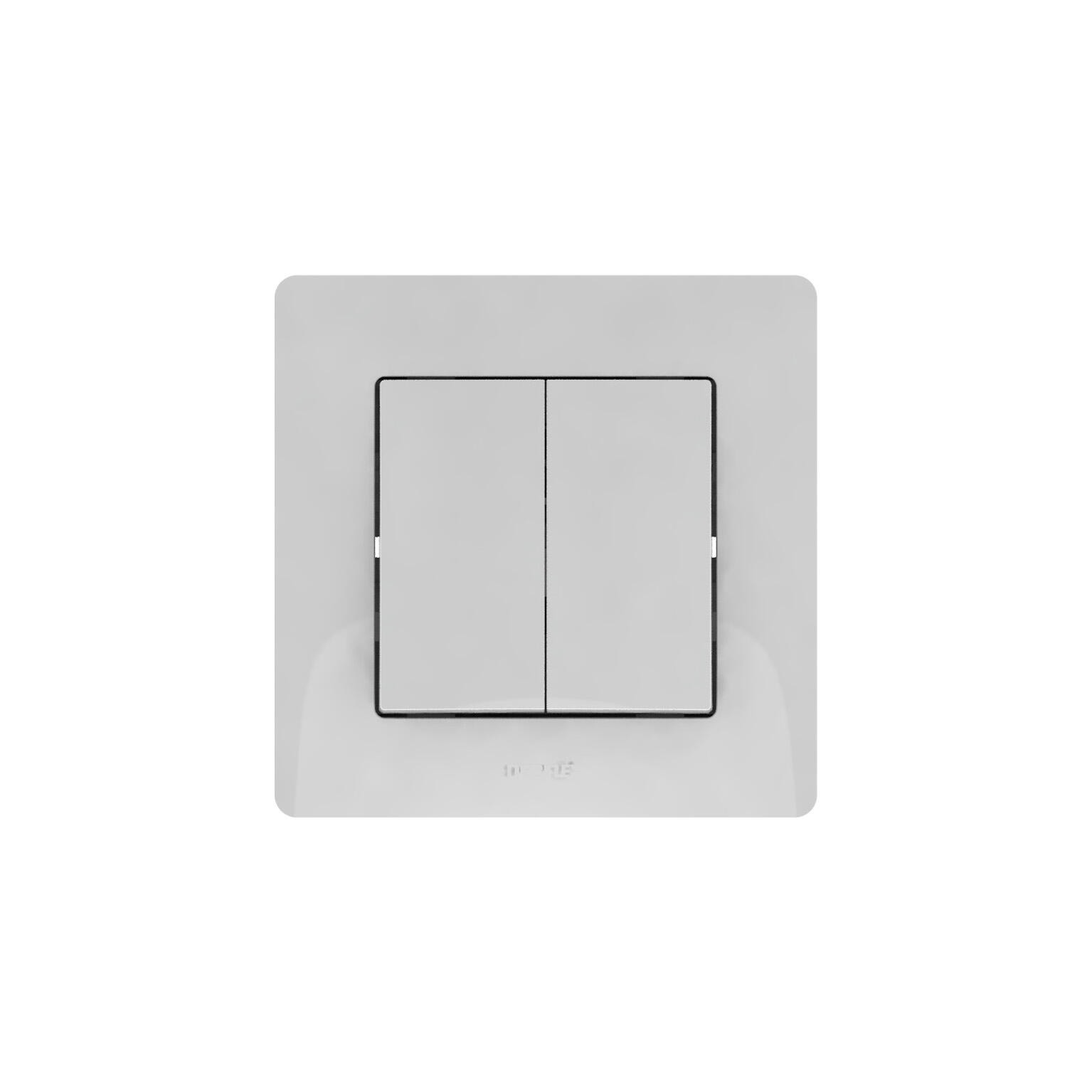 Double interrupteur va-et-vient Nora, blanc, DEBFLEX - 3