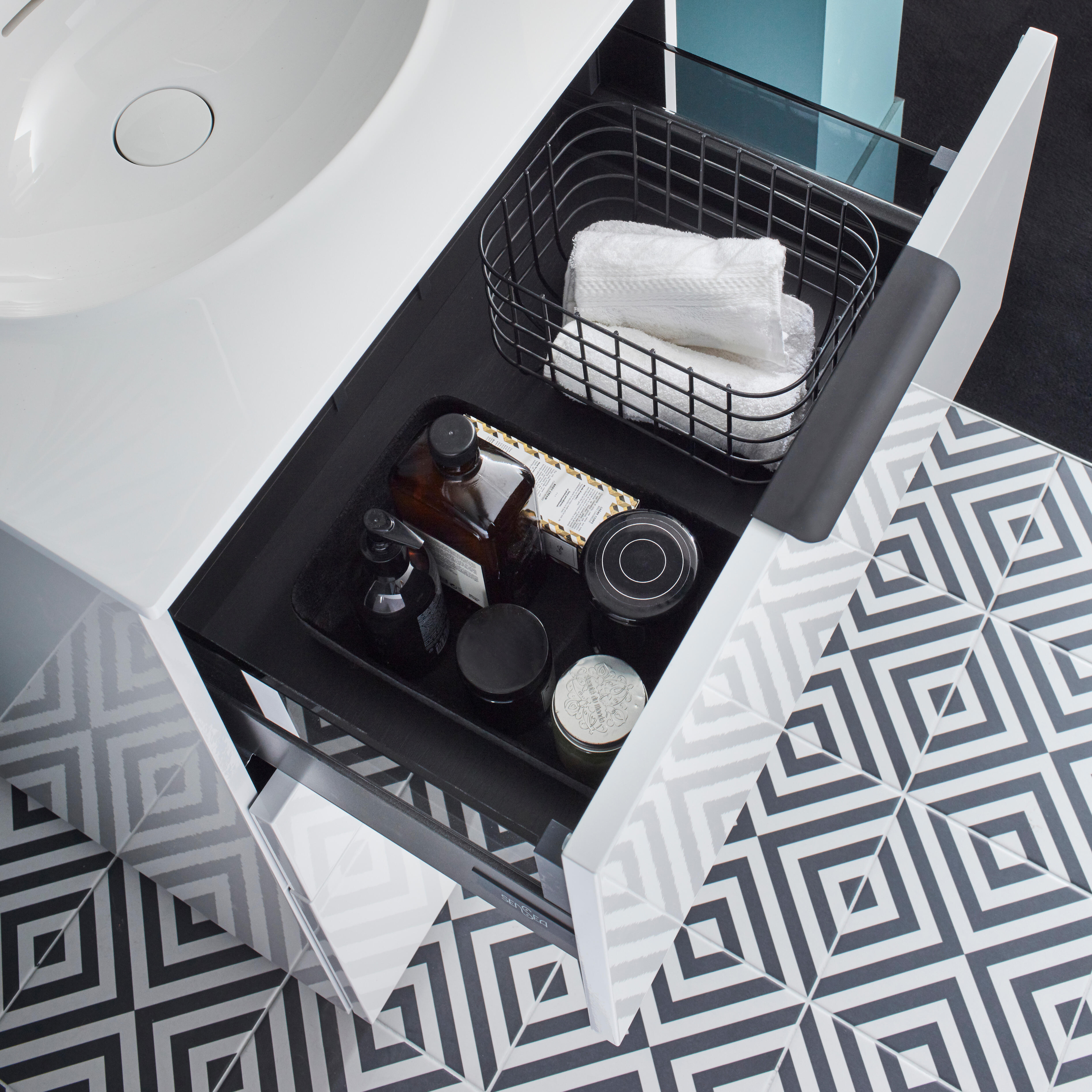 Poignée de meuble Neo, aluminium noir laqué, entraxe 160 mm - 3