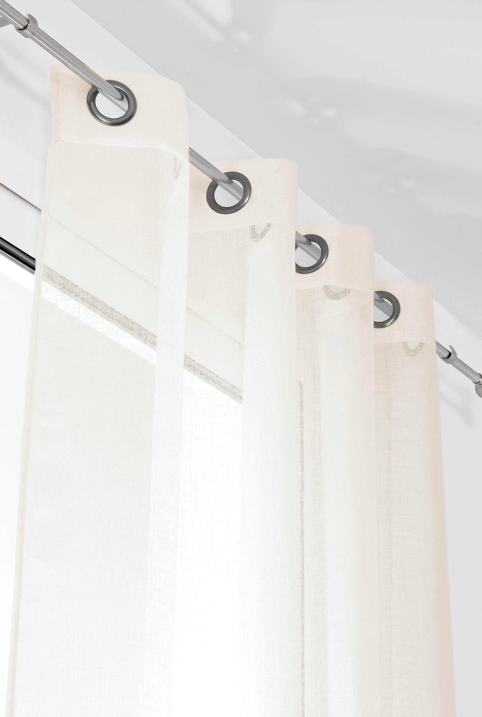 Voilage tamisant, Voile, lin, écru H.260 x l.145 cm | Leroy Merlin