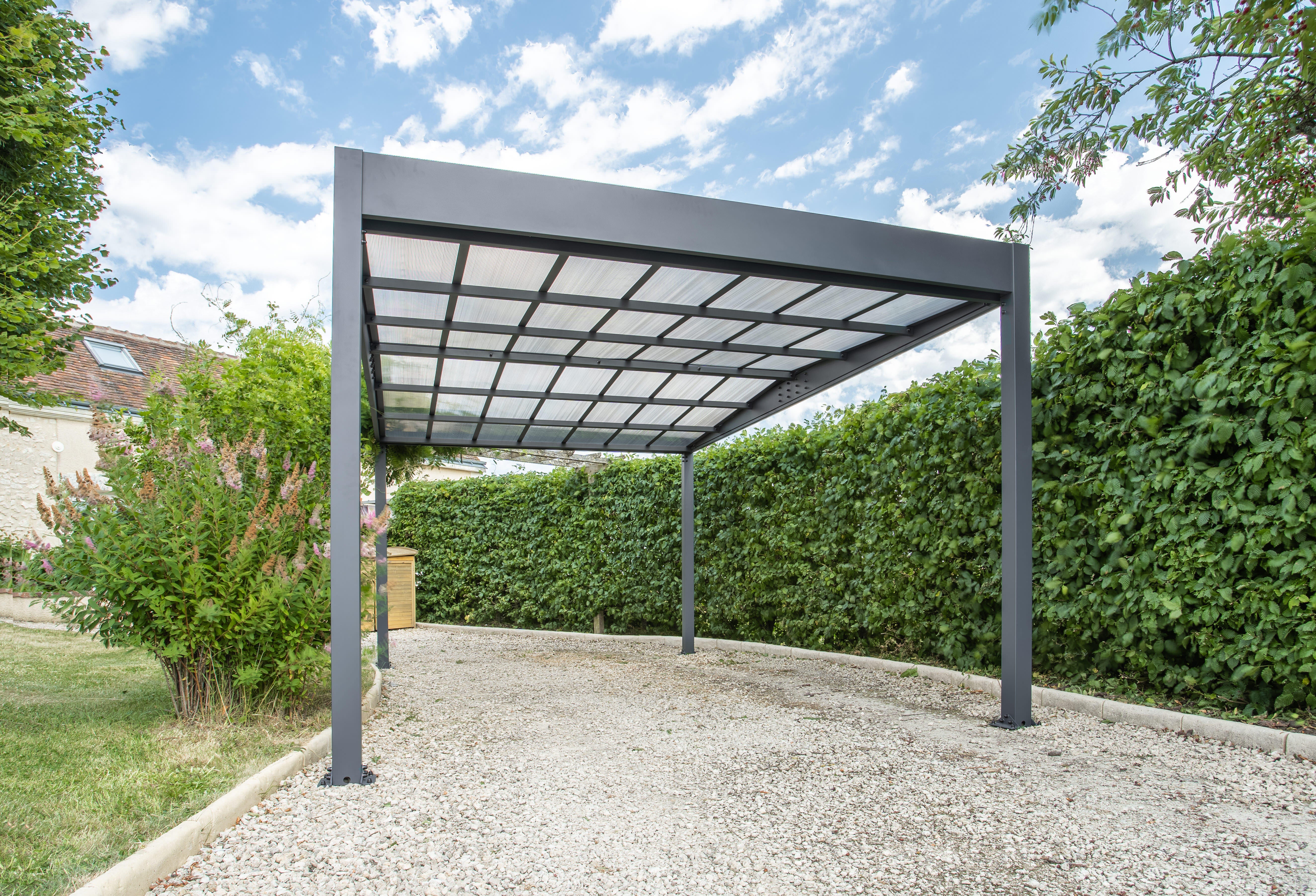 Carport aluminium TRIGANO 1 voiture, 15.65 m² - 6