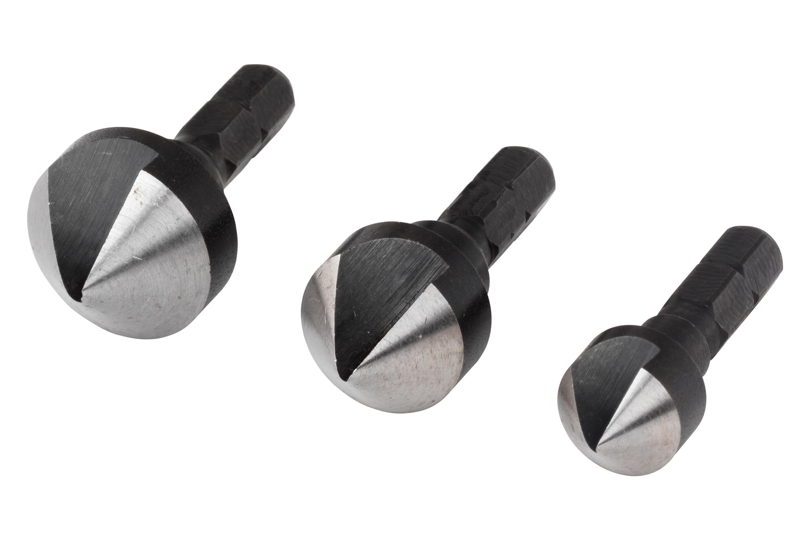 Lot de 3 fraises à encastrer HSS 6 pans WOLFCRAFT, Diam.8-12-16 mm - 2