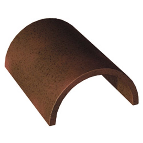 Faîtière 1/2 ronde  de 30 Plate de Pays MONIER rouge vieilli