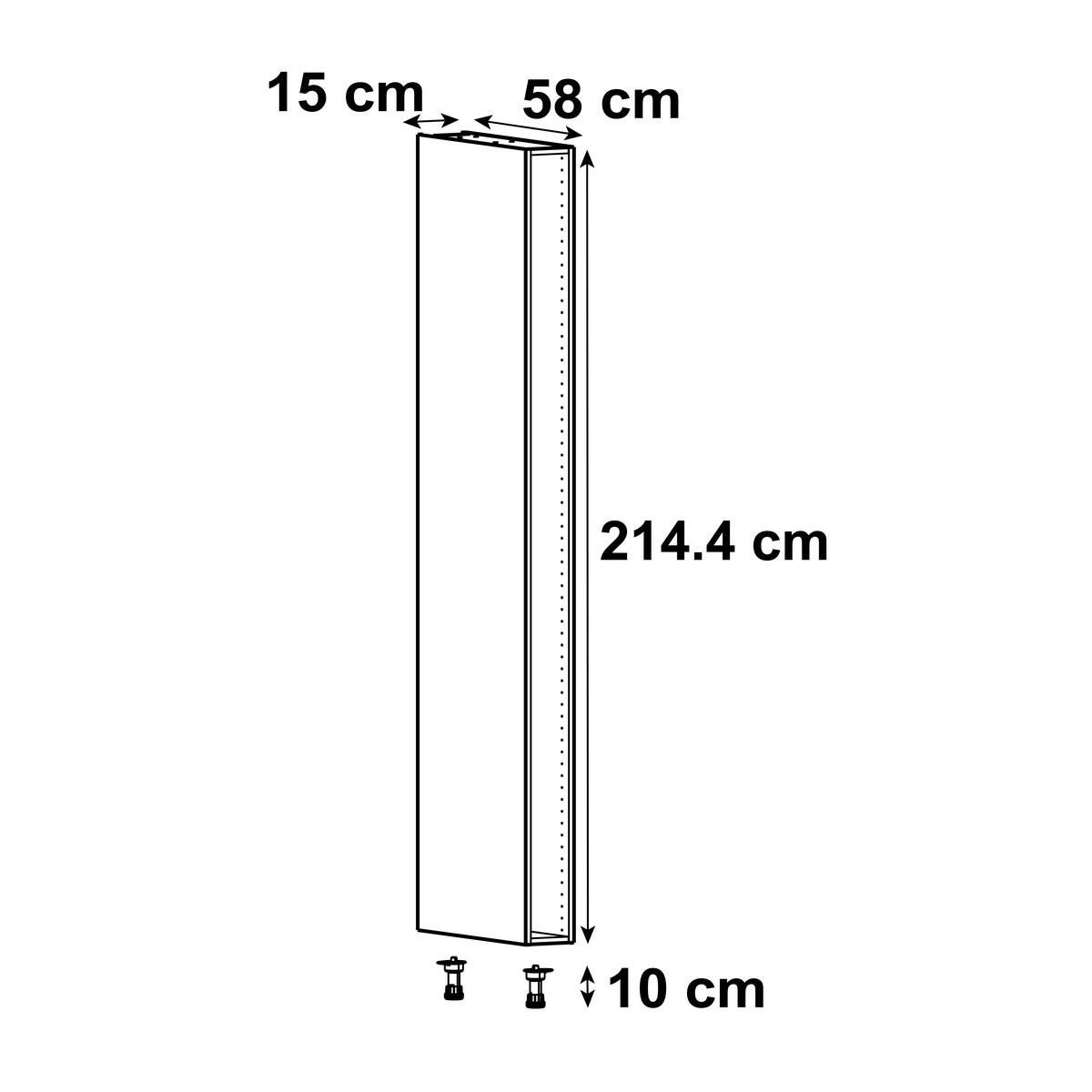Colonne de cuisine DELINIA ID blanc H.214.4 x l.15 x P.58 cm - 3