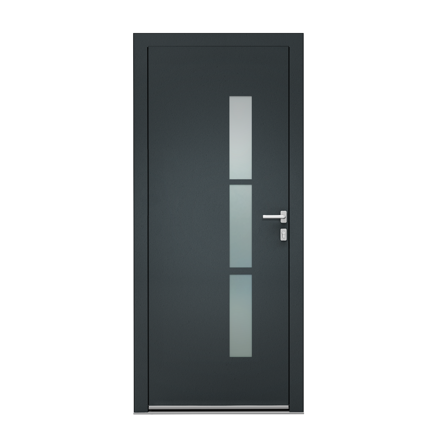 Porte d'entrée Alu Kezia 2 Premium H.215 x l.90 cm vitrée gris anthr., p. gauche