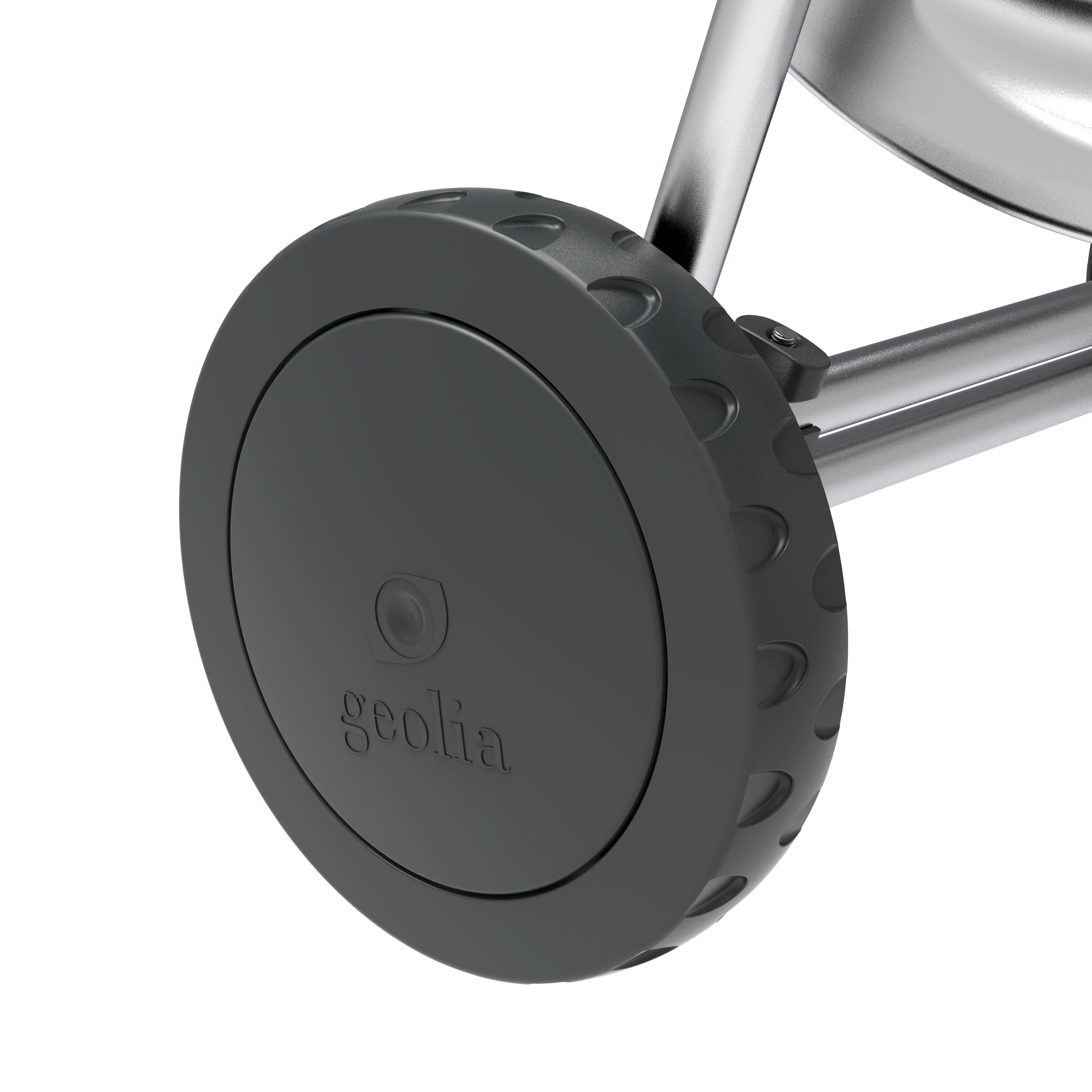 Carro portamanguera metal GEOLIA para 60 m manguera de 15mm y conectores rápidos - 17