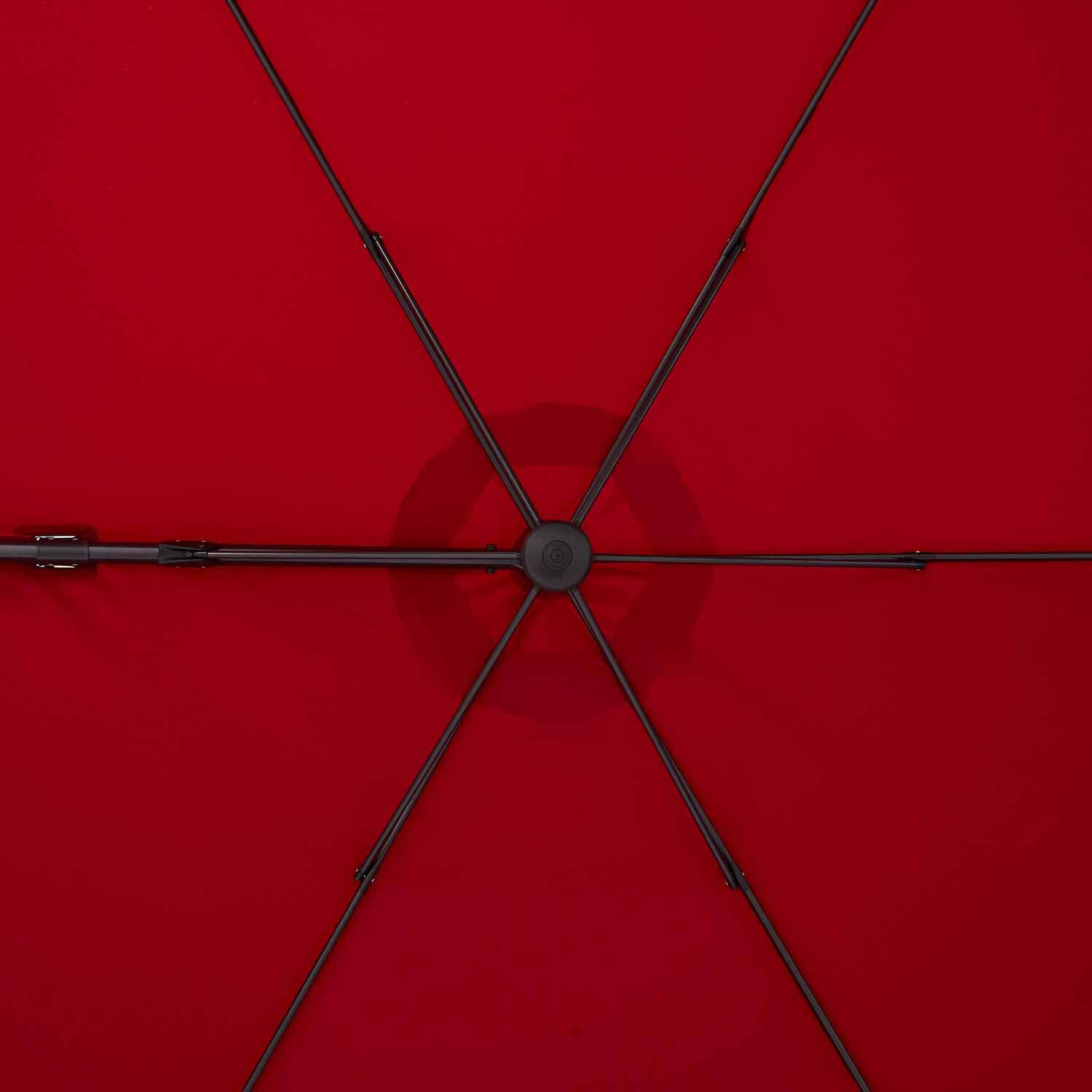 Parasol déporté hexagonal rouge Avea NATERIAL L.292 x l.292 cm - 5