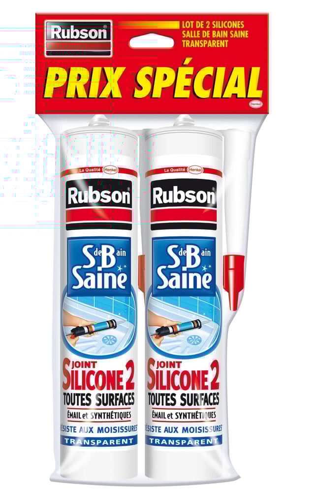 Silicone RUBSON, transparent, 2 x 280 ml