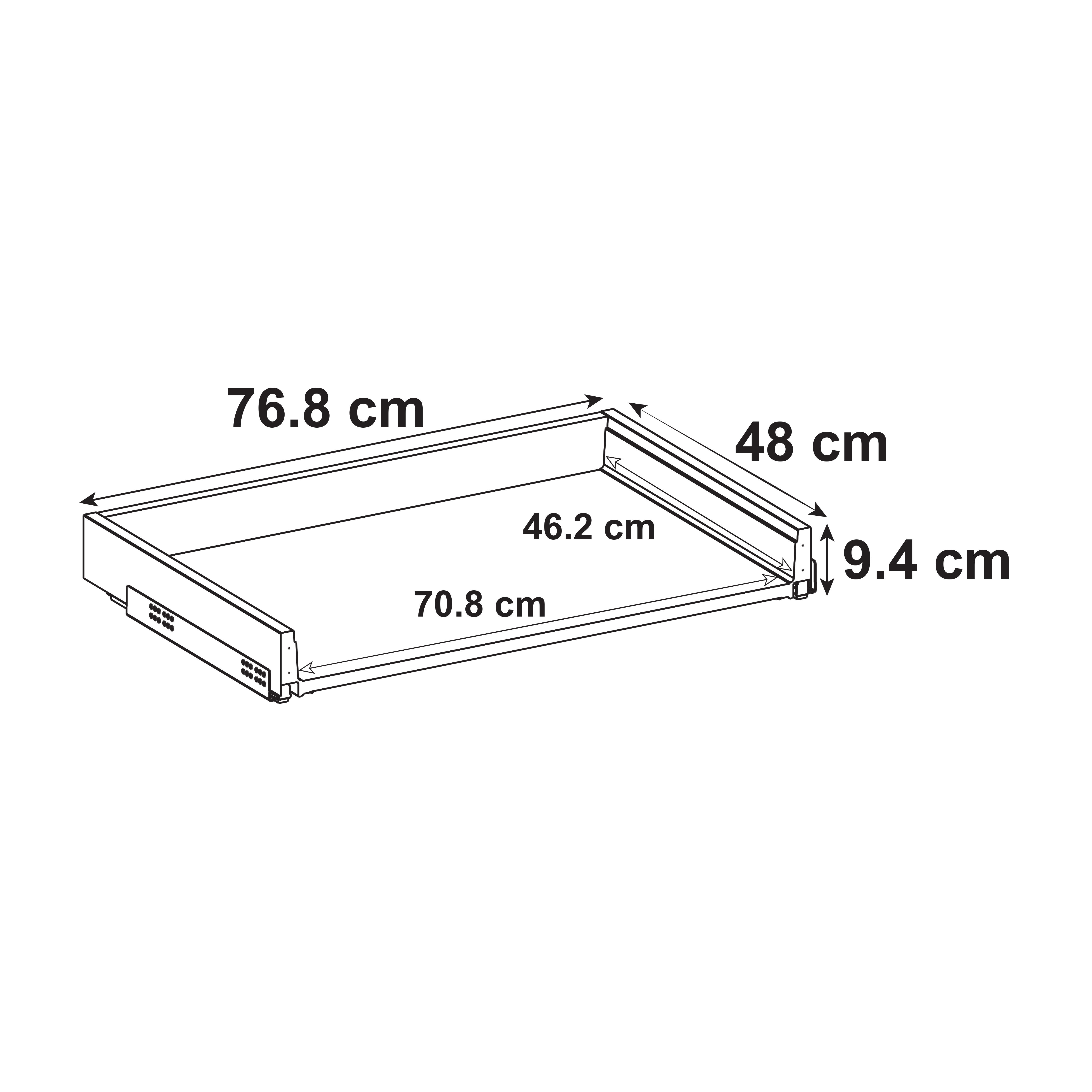 Kit interior de gaveta DELINIA 80CM - 6