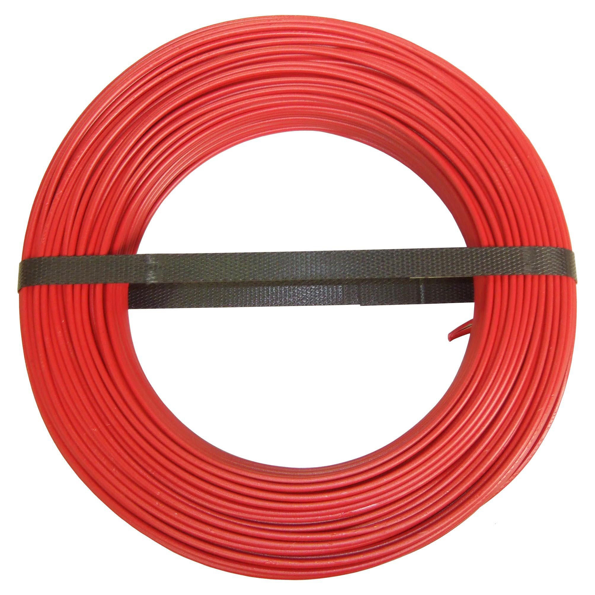 Fil électrique 1.5 mm² h07vu, en couronne de 100M rouge - 2