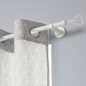 Tringle à rideau blanc Design, L.200 cm, diam.20 mm, INSPIRE