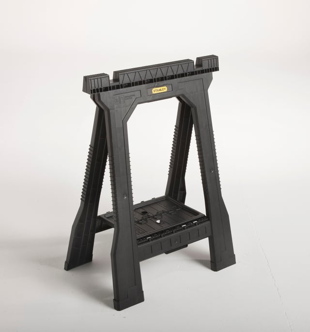 Lot de 2 tréteaux pvc pliable STANLEY, H.81 x l.54.5 cm