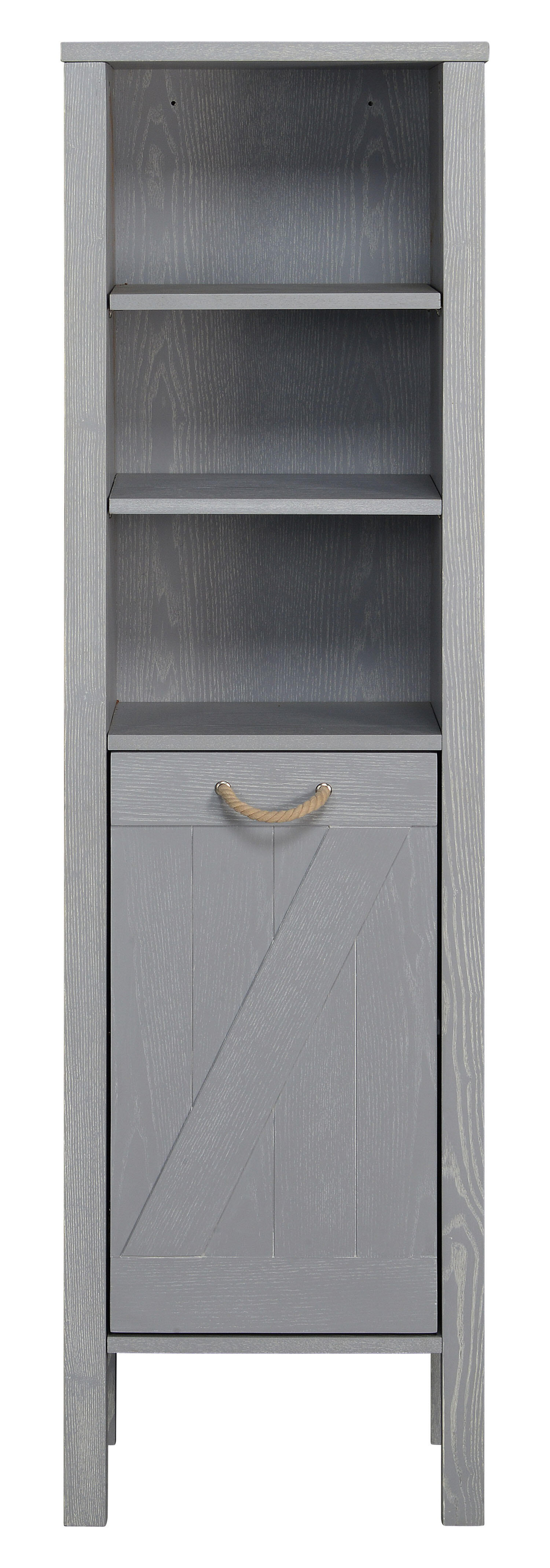 Colonne l.40 x H.150 x P.35 cm plaqué frêne grisé Seaside - 2