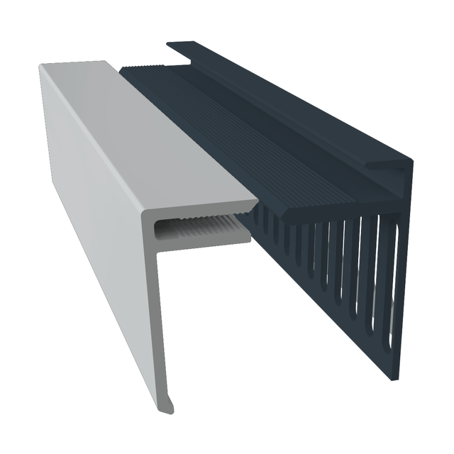 Set d'arrêt ventile gris ciment 25 mm Long.3 m - FREEFOAM