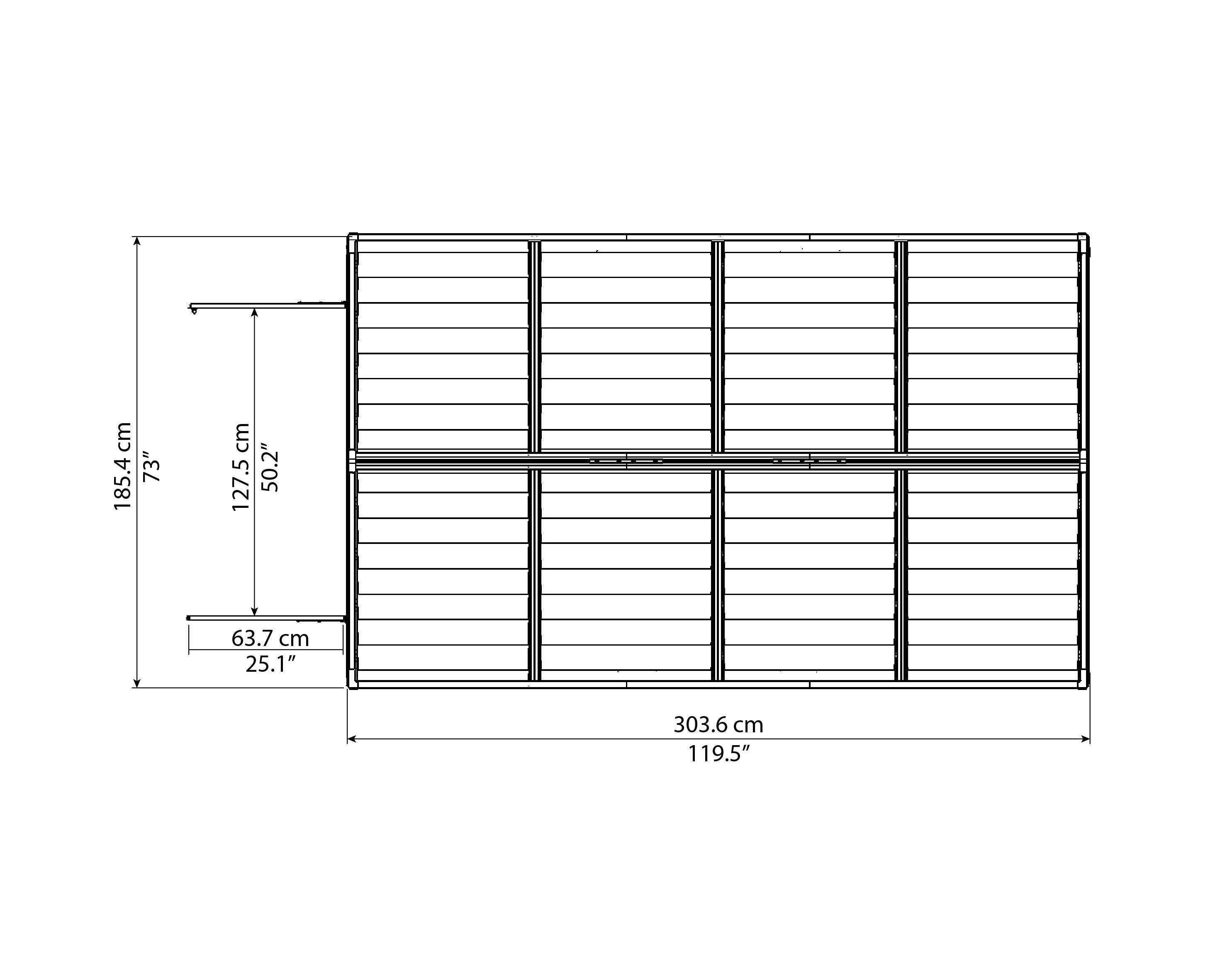 Abri de jardin polycarbonate CANOPIA BY PALRAM 704247, 5.6 m² - 2