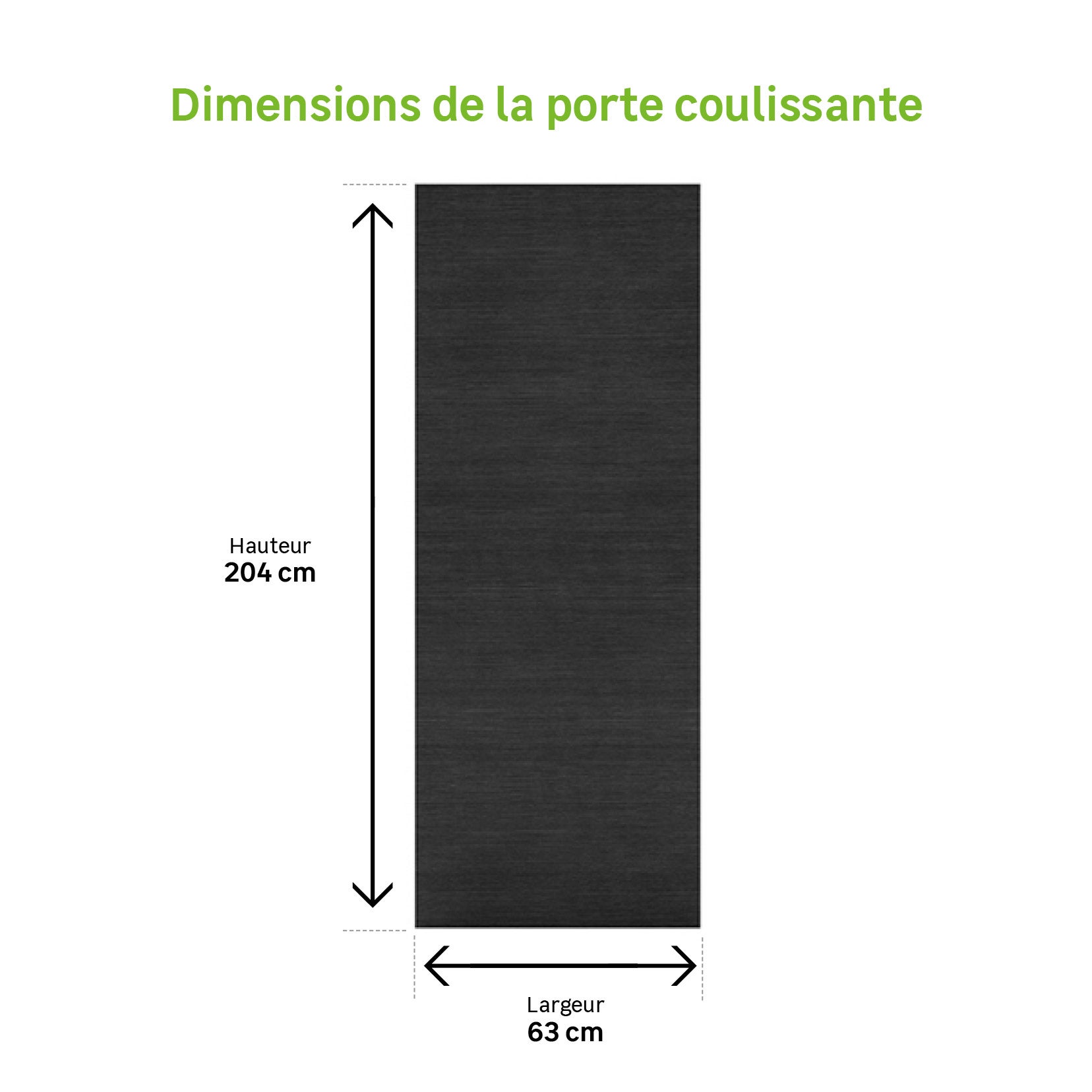 Porte coulissante MDF London gris anthracite, H.204 x l.63 cm - 3
