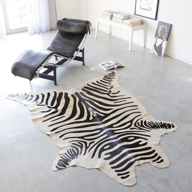 Tapis En Peau De Vache Artificielle, Tapis D'Impression De Vache Noir Et Blanc Imitation, Tapis