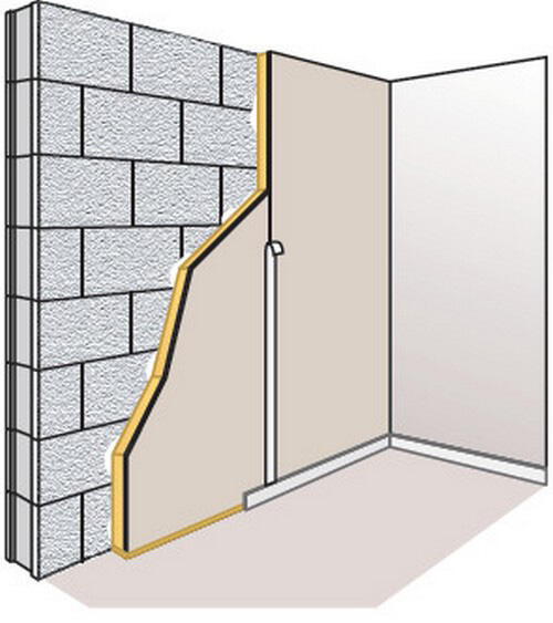 Doublage en laine de roche Labelrock ROCKWOOL 2.5x1.2m, Ep.10+80mm, r=2.4 - 4