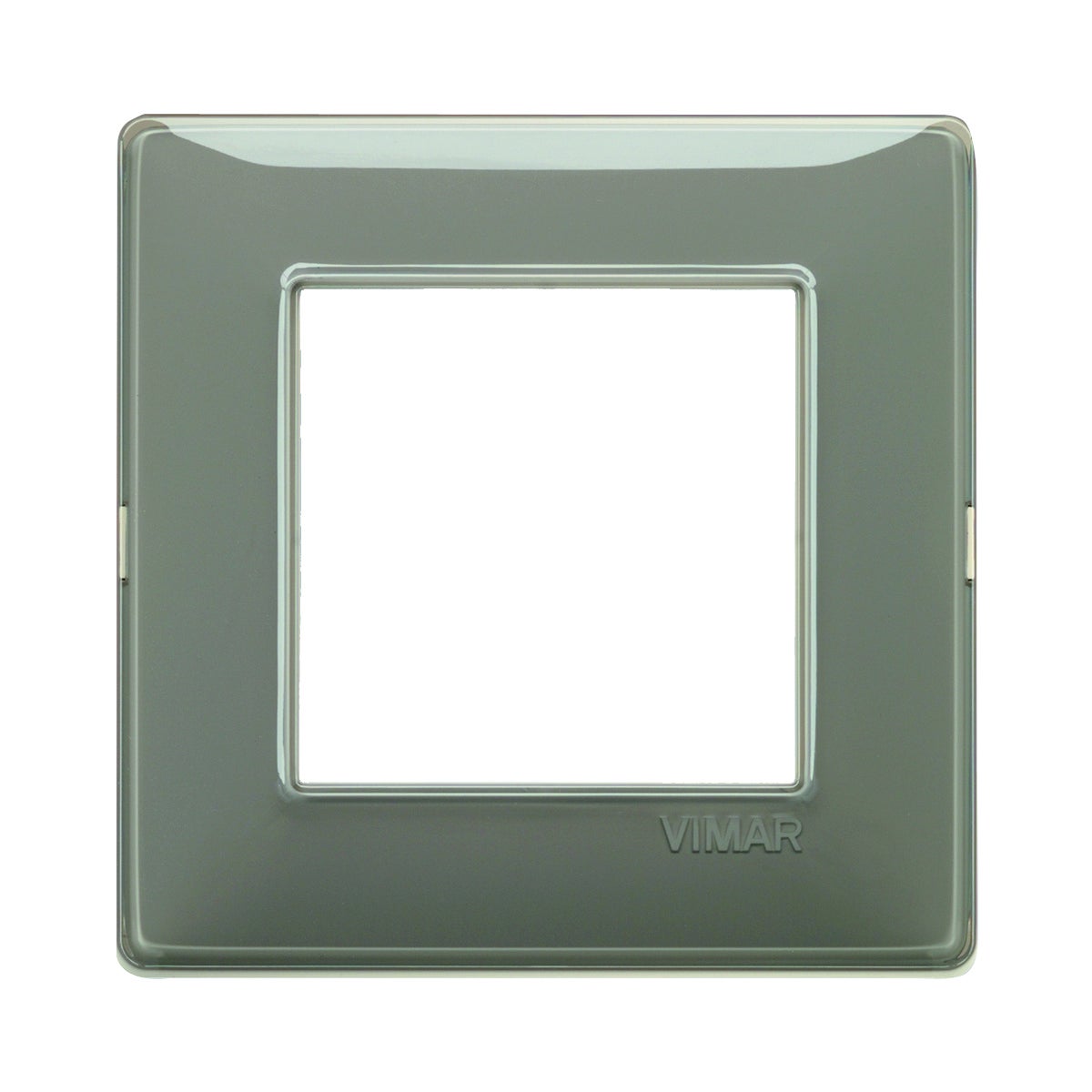 VIMAR Plana Abdeckplatte, 4 Module, Technopolymer, Reflex Matt Nickel – Für Schalter & Steckdosen