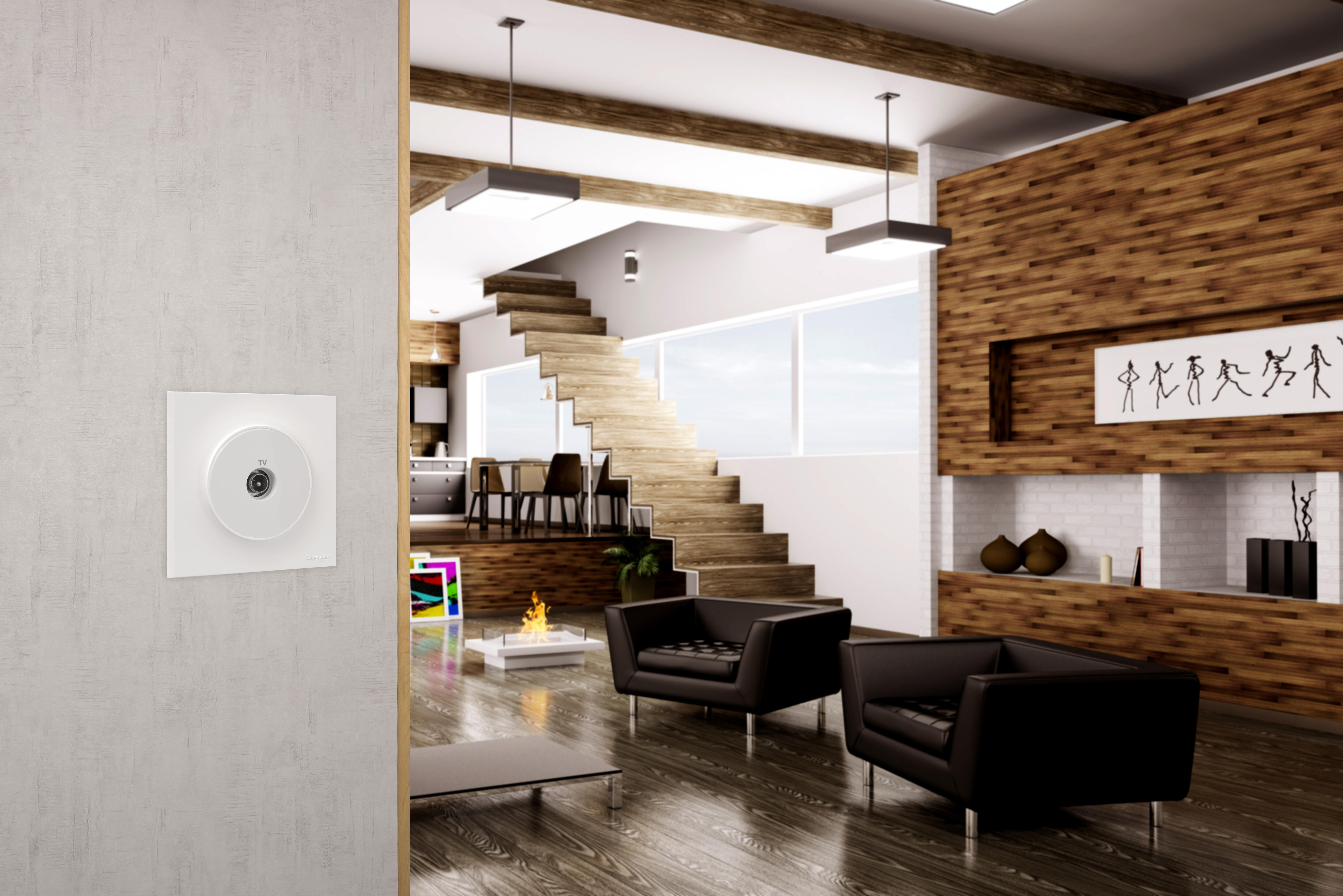 Plaque simple Odace Styl, SCHNEIDER ELECTRIC, blanc - 8