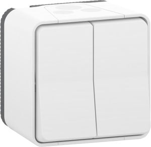Interrupteur double va-et-vient saillie Mureva Styl, SCHNEIDER ELECTRIC, blanc Leroy Merlin Les bons plans des petits projets avant l'été