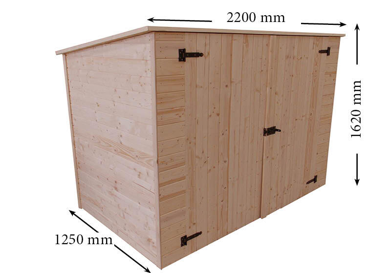 Abri de jardin bois HABRITA Ed 2012.01 Ep.16 mm, 2.4 m² - 3
