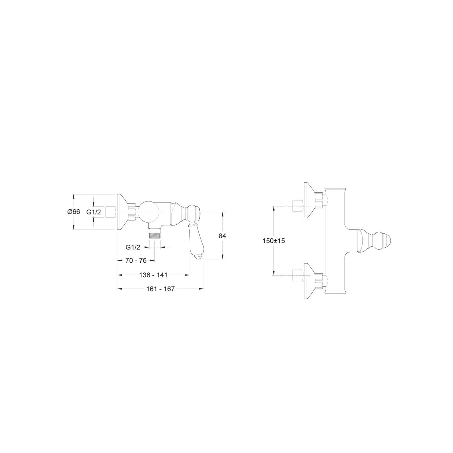 Mitigeur de douche mécanique chrome, Louise, JACOB DELAFON - 8